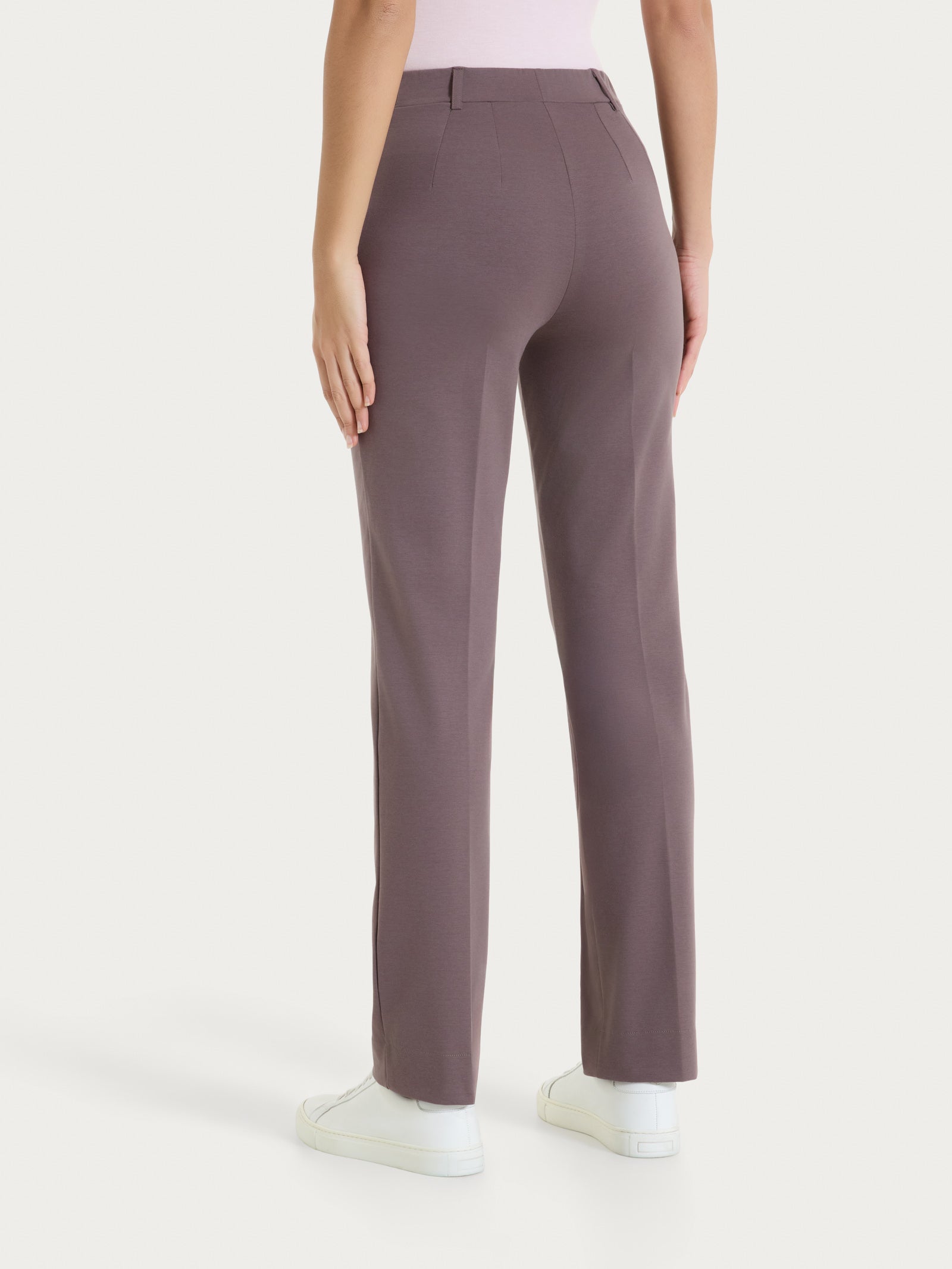 Ragno Compact Light Pantalone Dritto Tasche Plum Truffle
