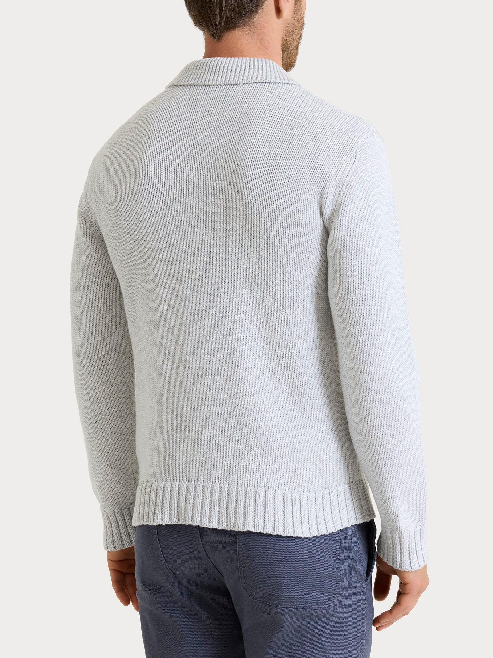 Ragno Winter Cotton cardigan uomo Dawn Blue cotone