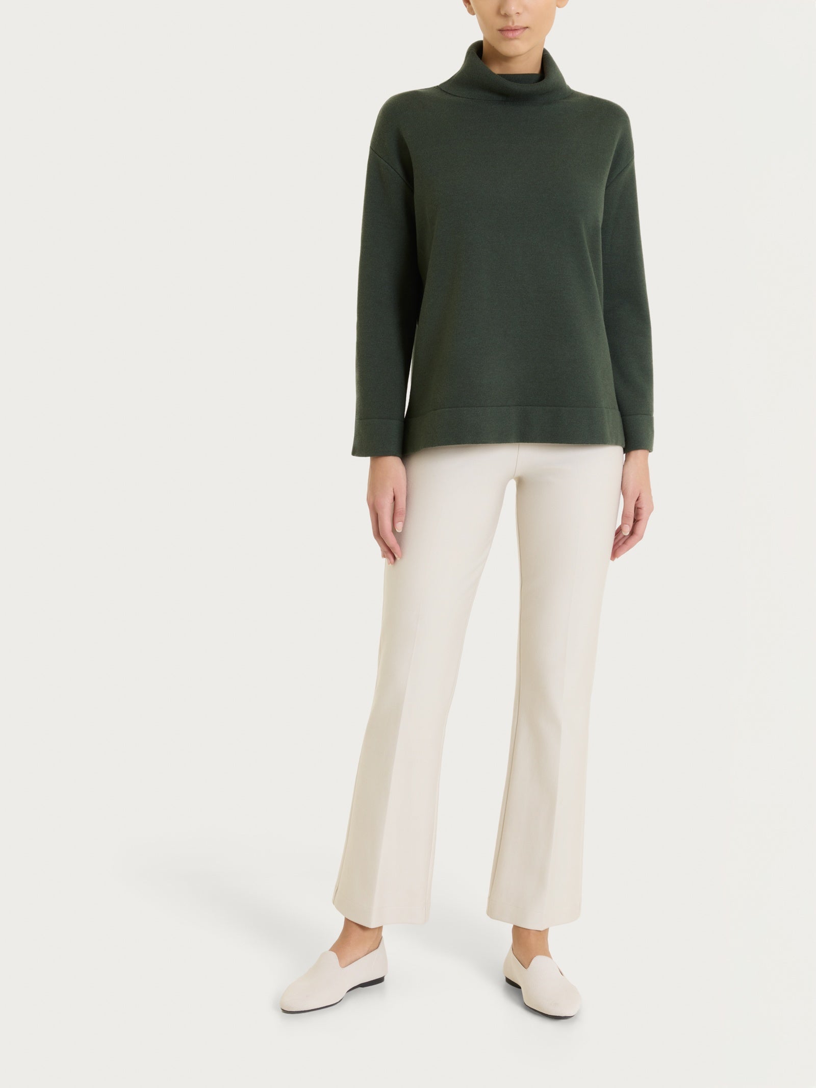 Ragno Compact pantalone flare caviglia Champignon