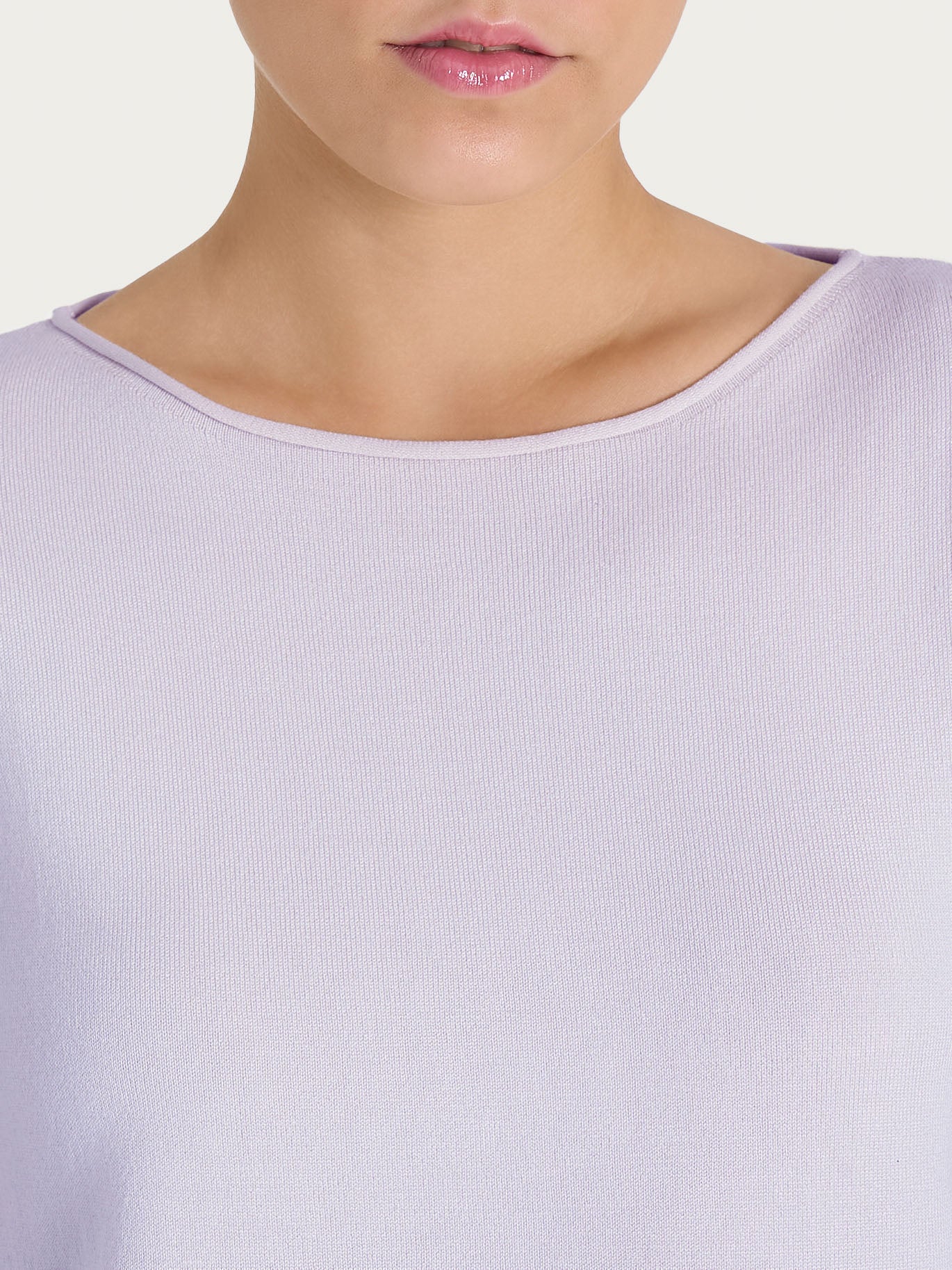 Ragno Four Seasons maglia asimmetrica barchetta Thistle viscosa