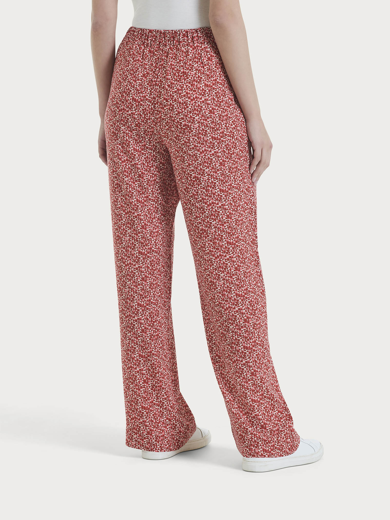Ragno EcoSeta The Wide Leg pantalone viscosa fantasia Dubarry