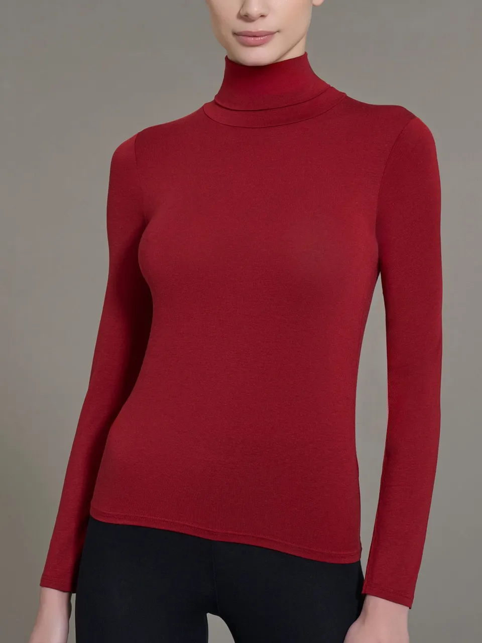 Ragno Tenderwool Dolcevita maglia amarena lana