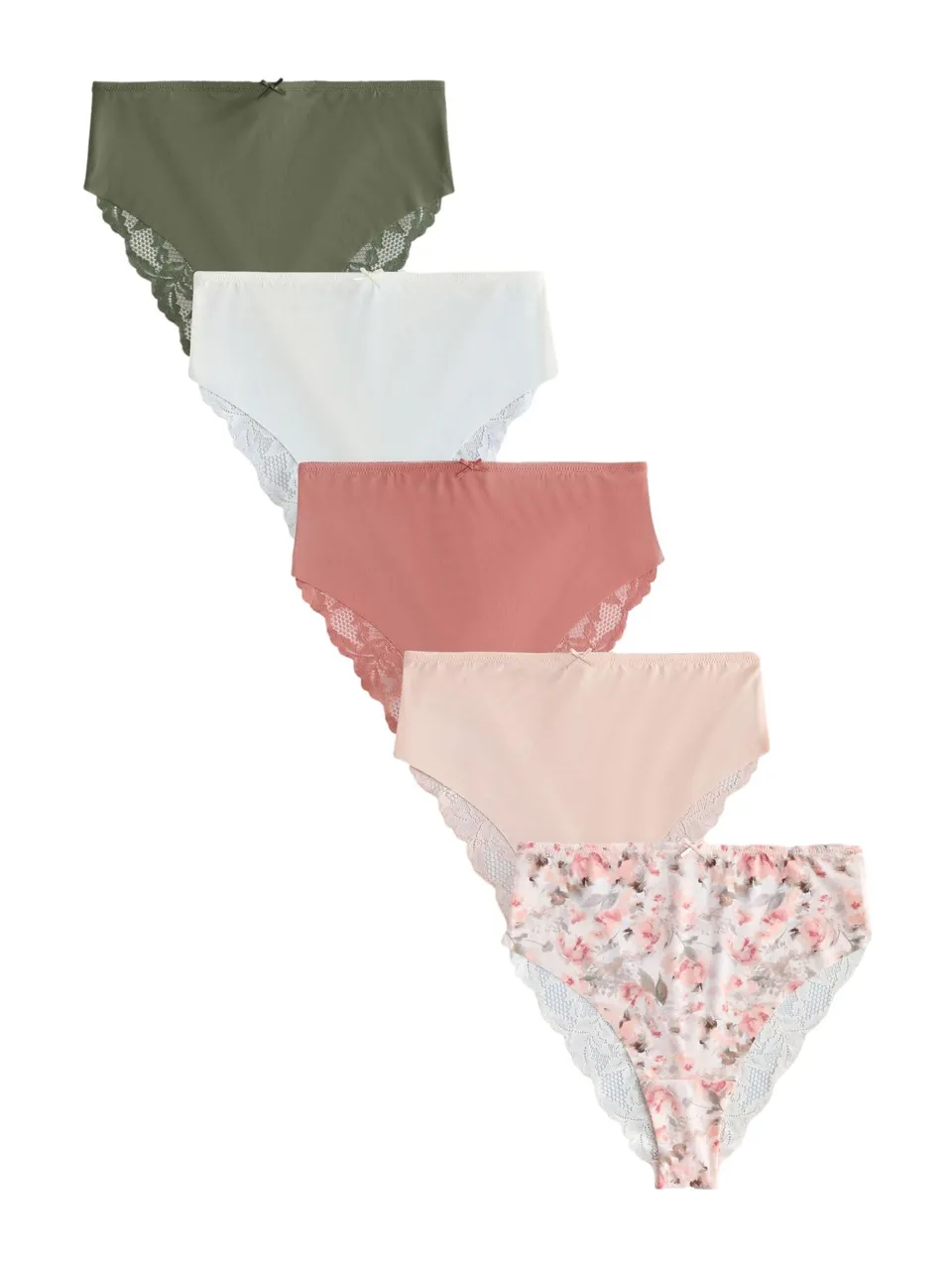 Next slip donna vita alta pizzo 5 pezzi sgambati invisibili
