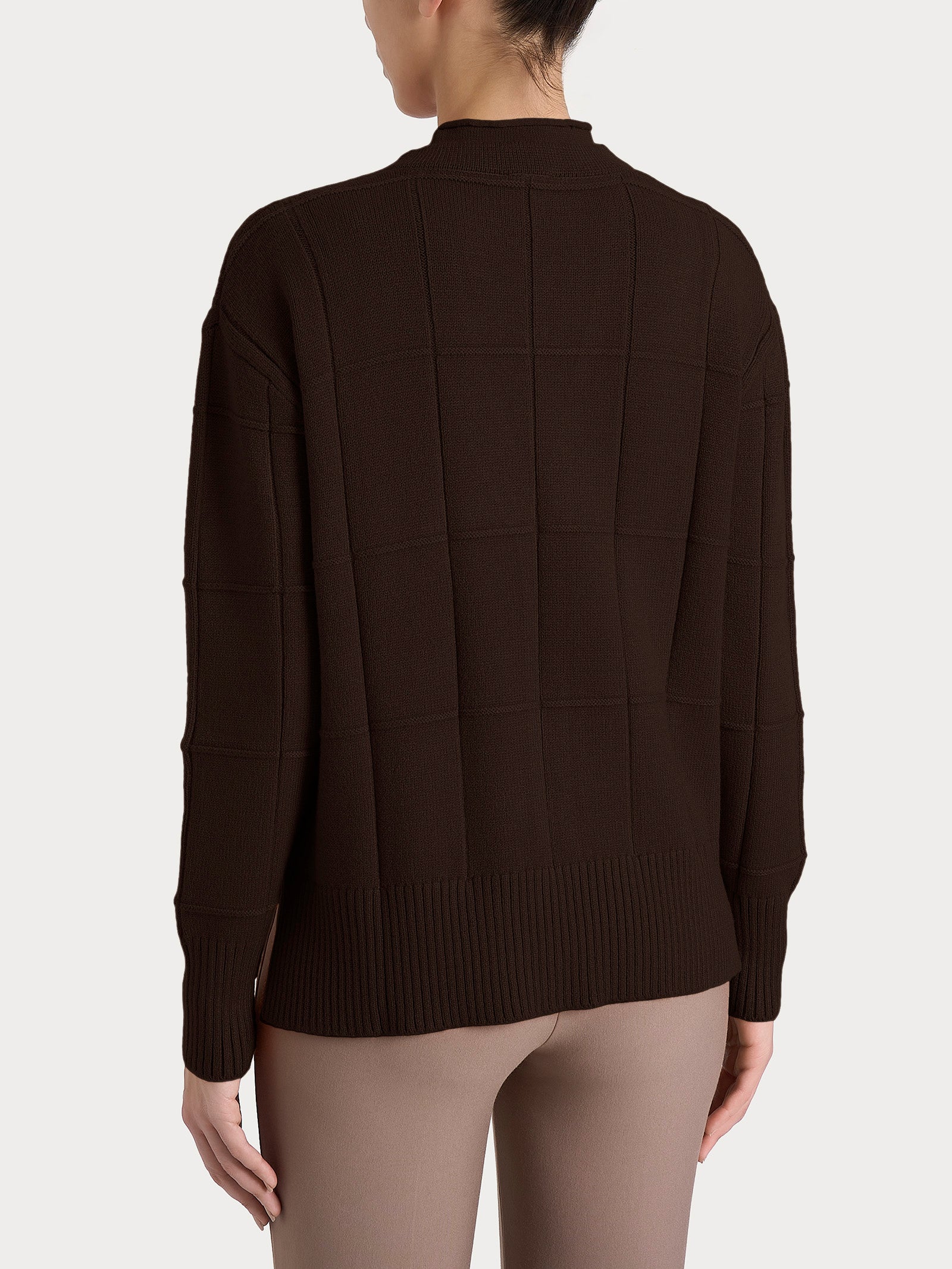 Ragno Super Soft Cardigan Check Chocolate Torte caldo