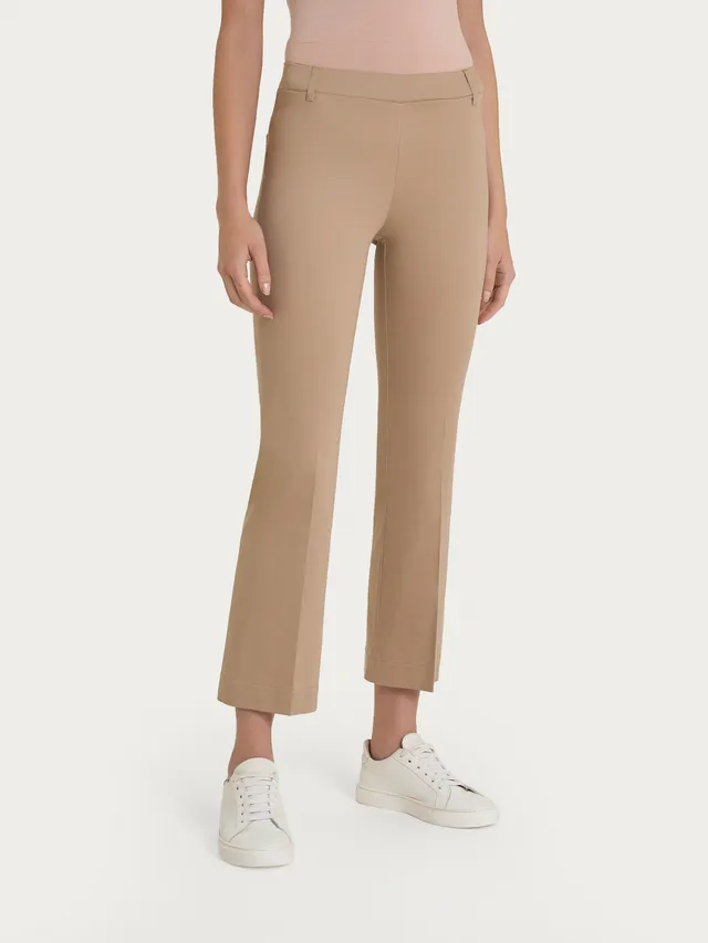 Ragno Satin Power pantalone flare Warm Taupe cotone
