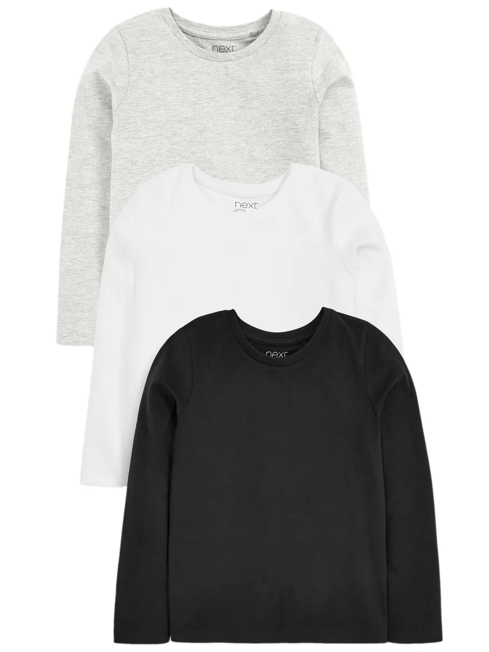 Next T-Shirt Bambina Maniche Lunghe 3 Pezzi Cotone