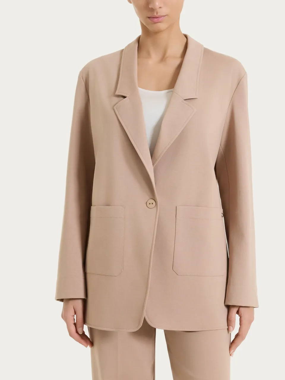 Ragno Compact Light Blazer Un Bottone Warm Taupe leggero