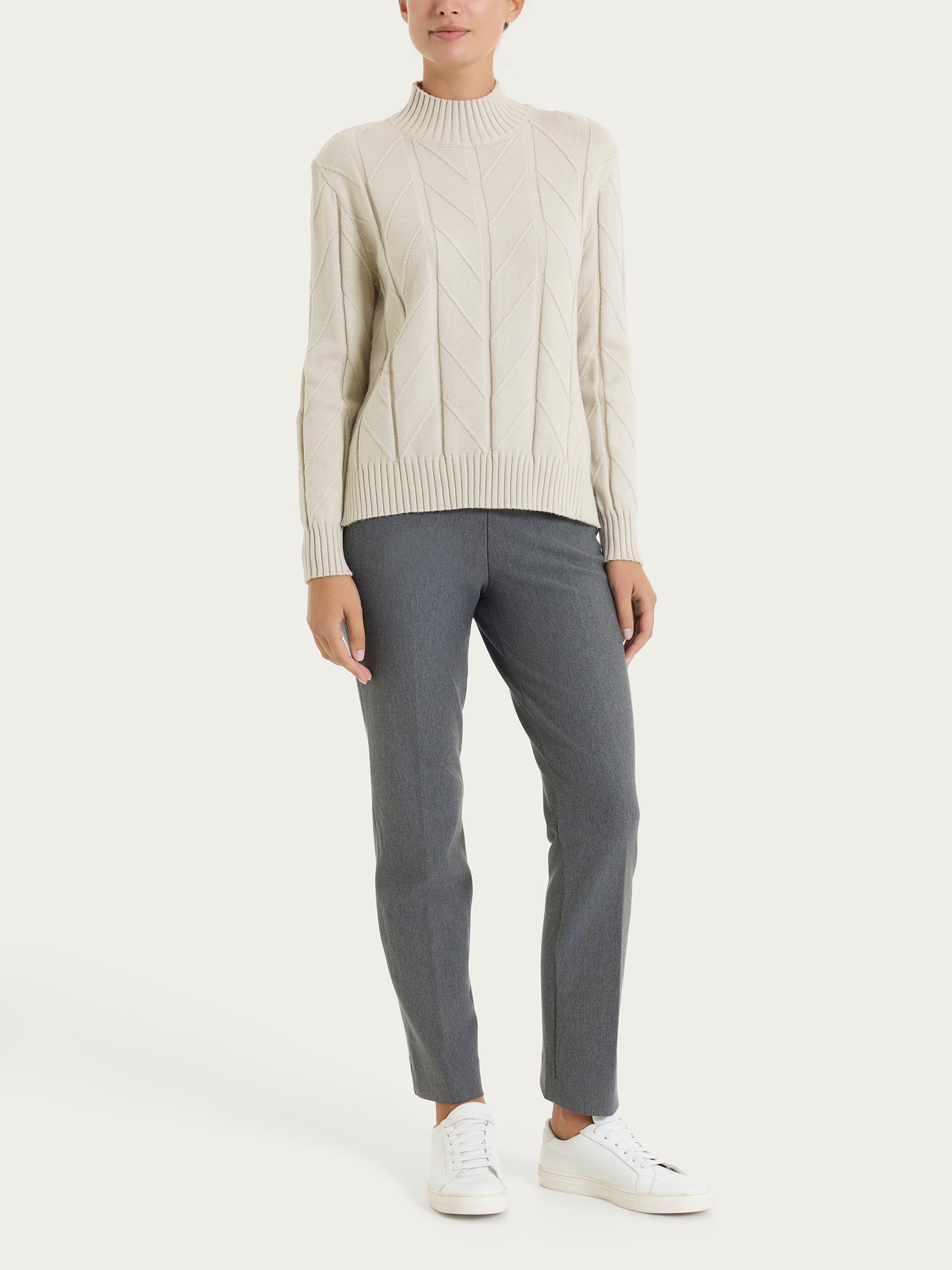 Ragno Super Soft Lupetto maglia punto spiga champignon