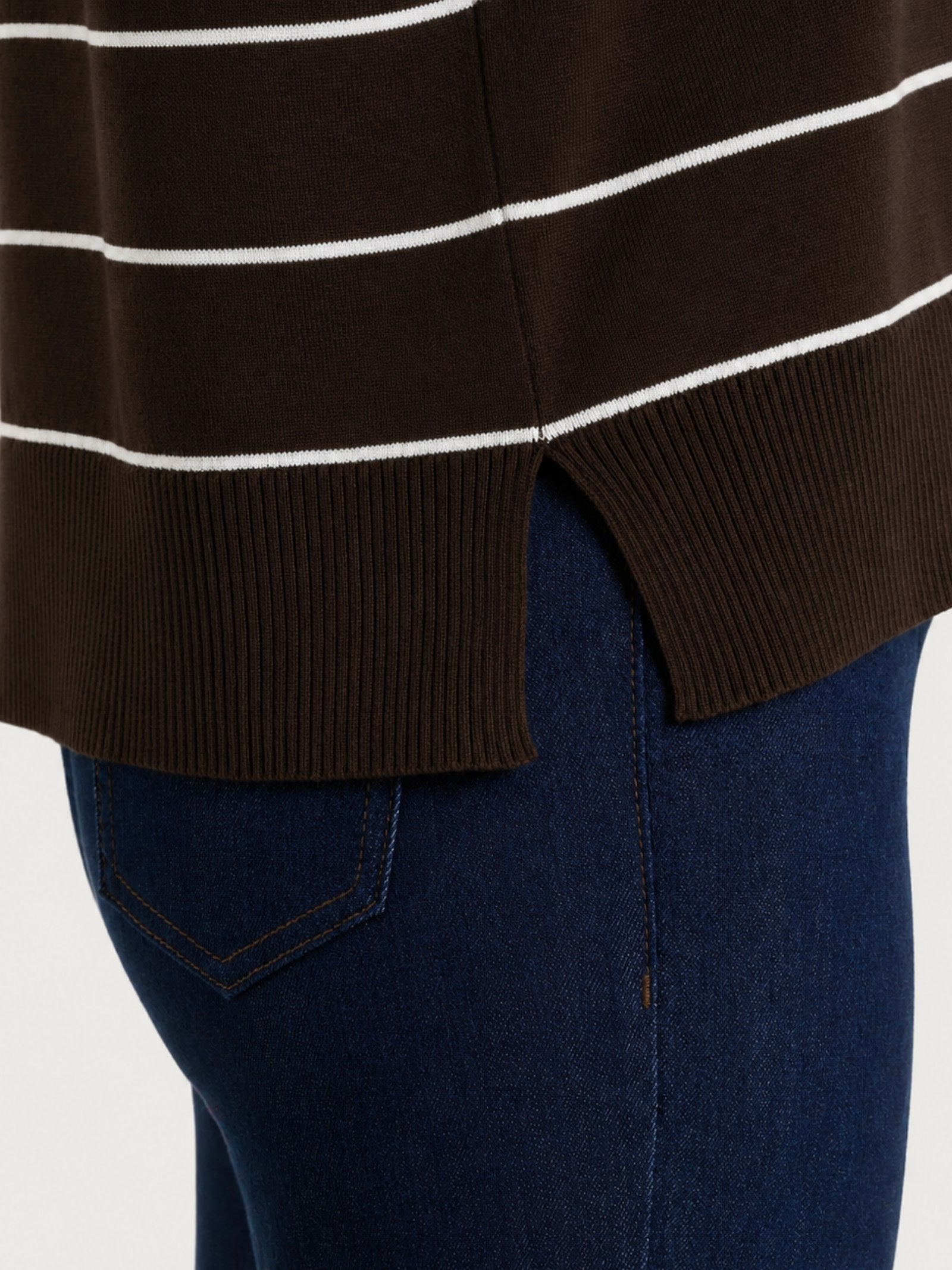 Ragno Four Seasons Maglia Girocollo Righe Chocolate Torte Boxy