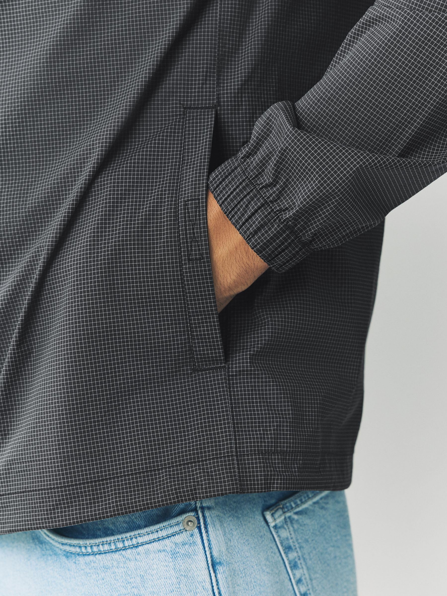 Next Ripiegabile giacca impermeabile uomo M nero ripstop
