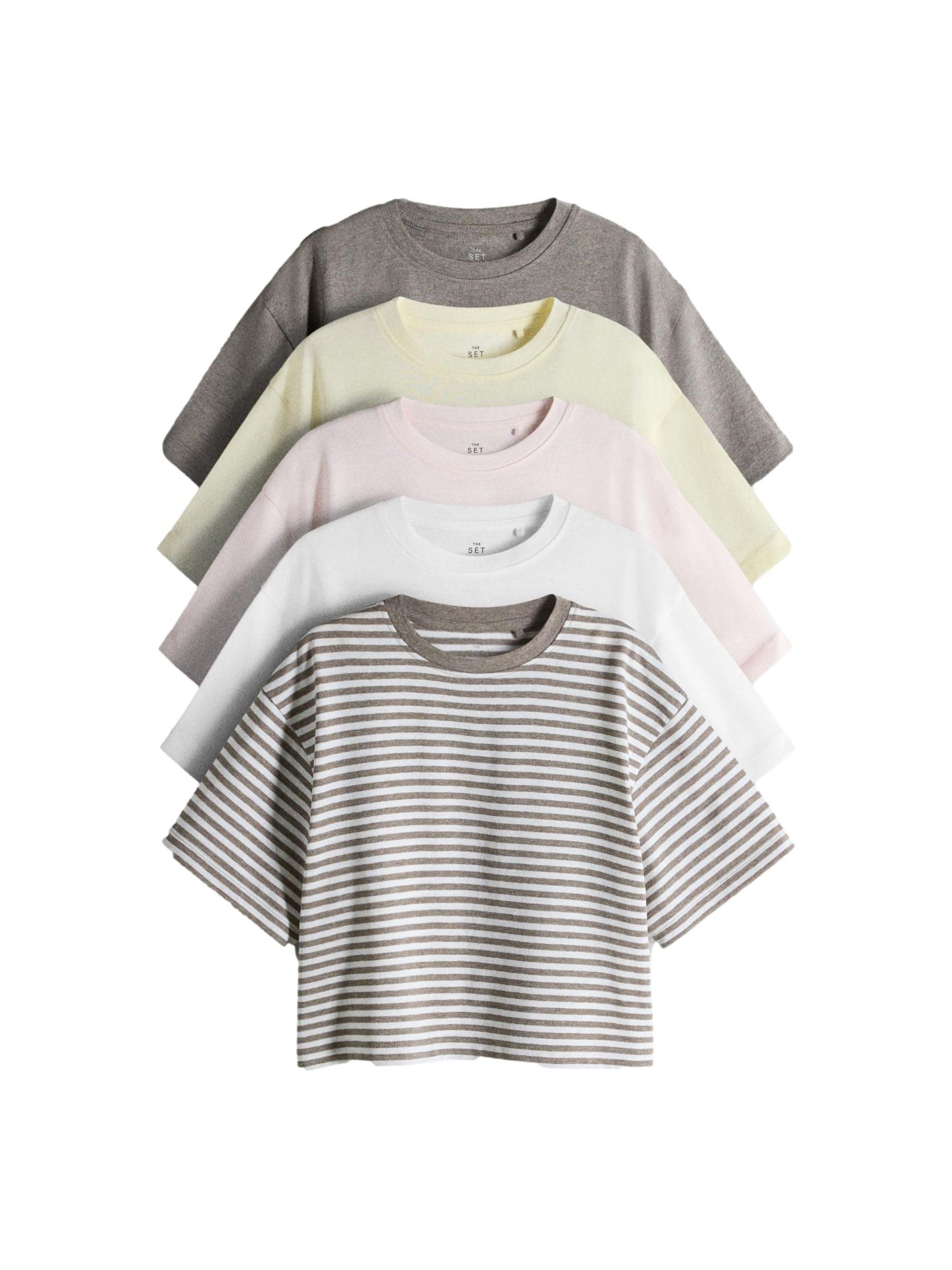 Geo Next THE SET T-Shirt Corta Misto Cotone Bambina 4 Pezzi 116