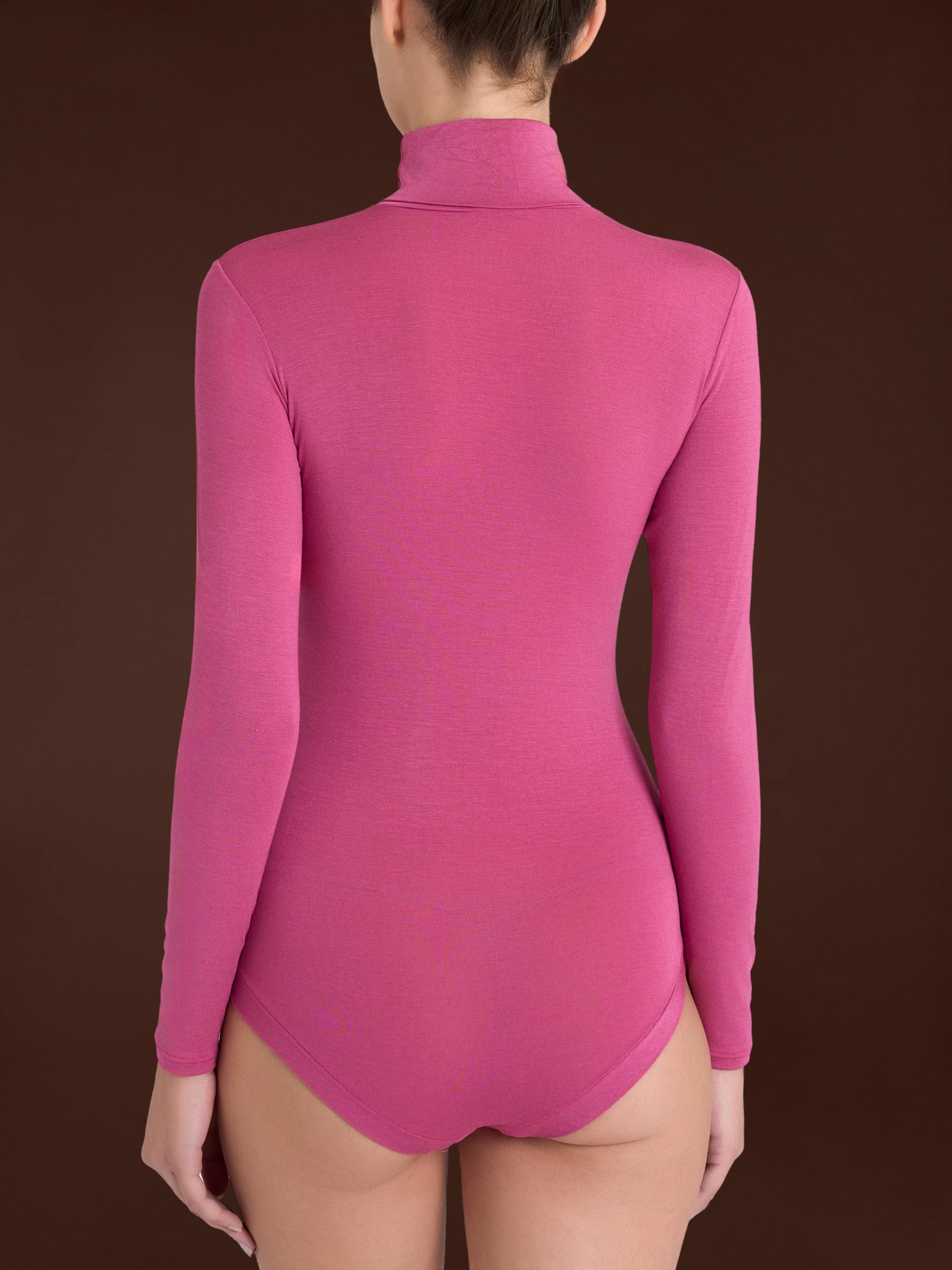 Ragno Tenderwool body collo alto Red Violet donna