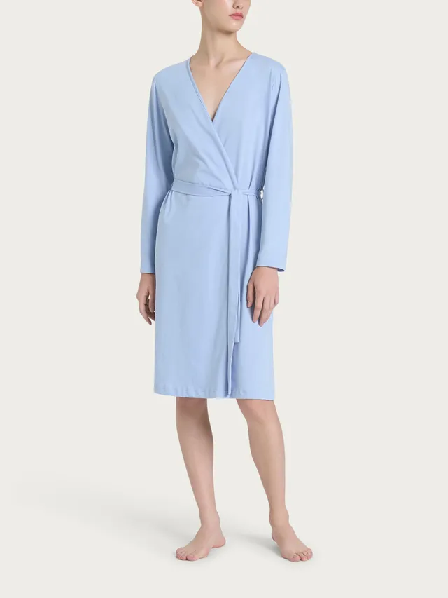 Ragno Jersey Cotone Vestaglia Ginocchio Brunnera Blue
