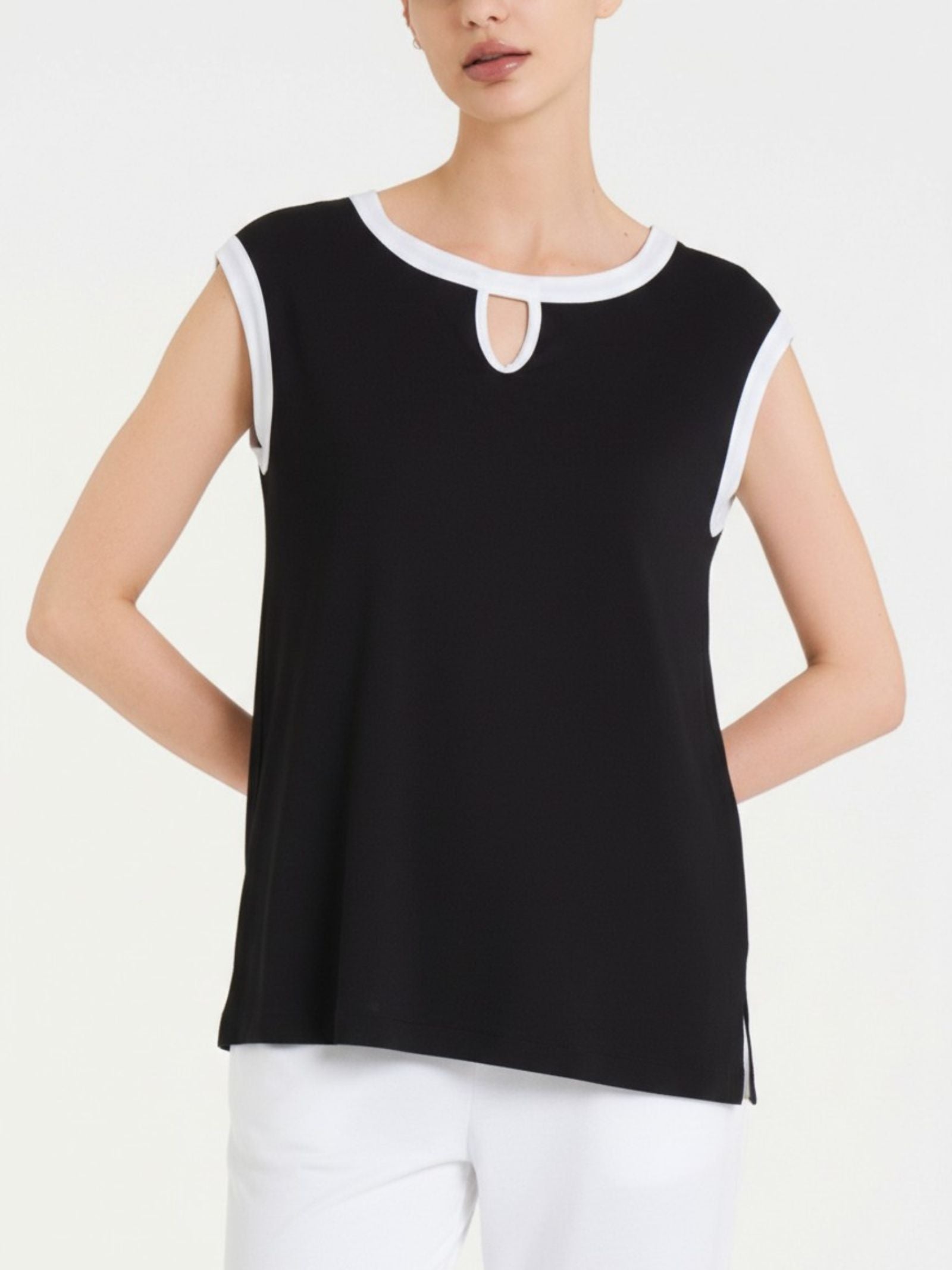 Ragno Viscosa Summer Top Scollo Goccia Fant. Nero Viscosa