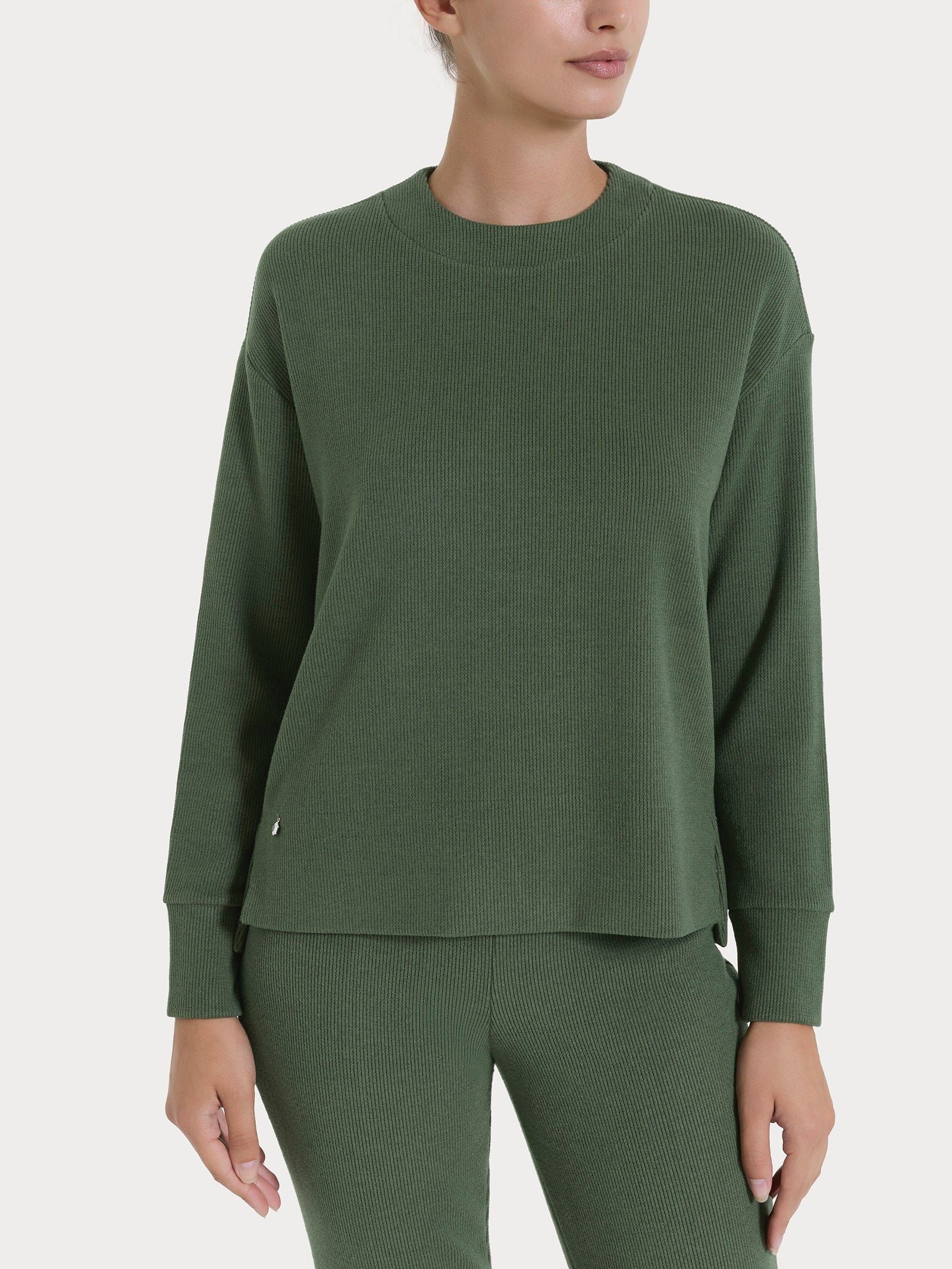 Ragno Comfort felpa girocollo Velvet Bronze Green