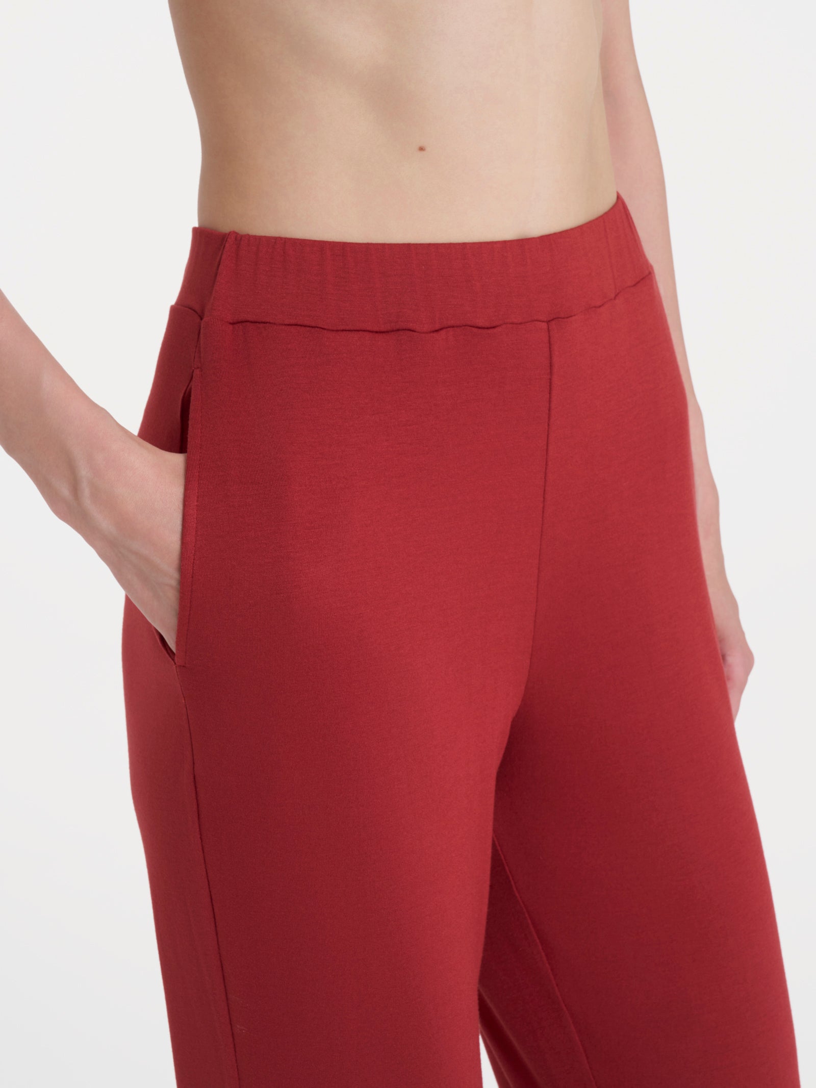 Ragno Pantalone Capri Sigaretta Viscosa Summer Brandy