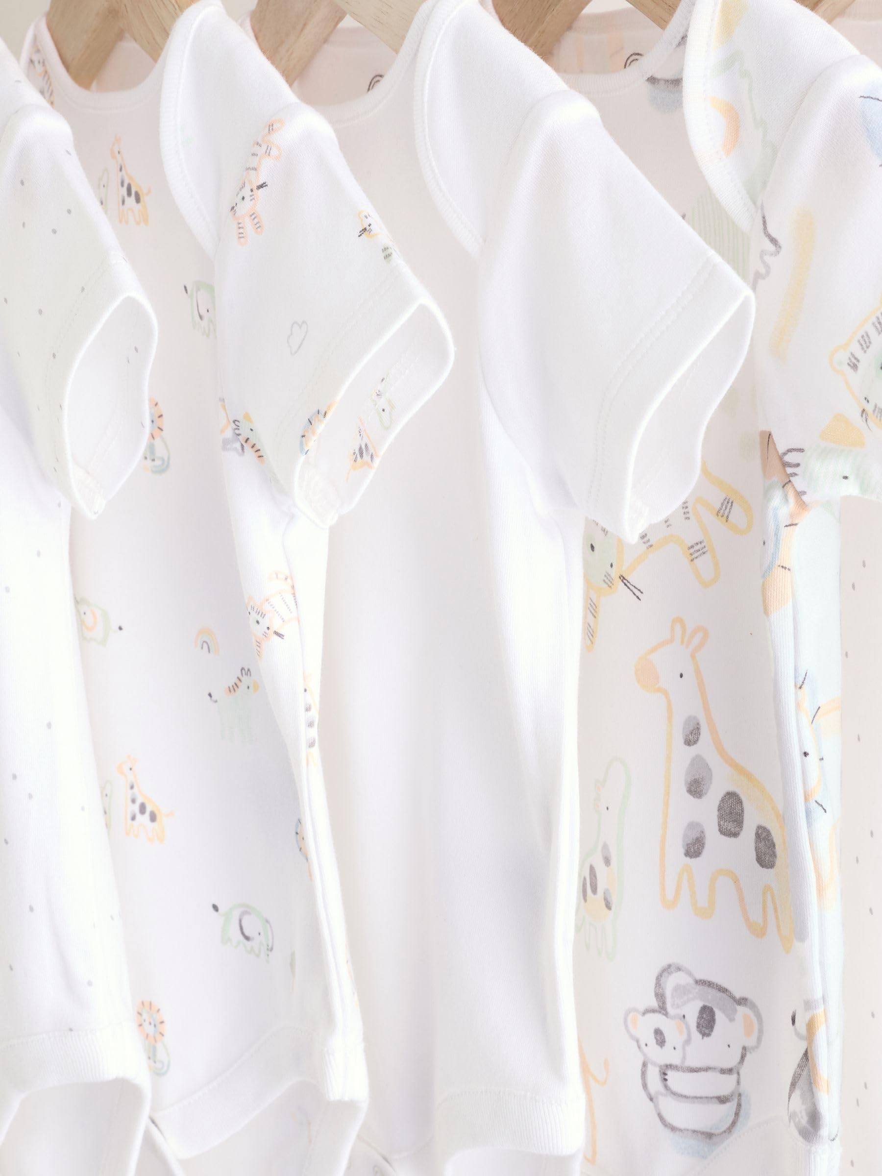Next Body Neonato Maniche Corte Cotone Confezione da 5 Animali