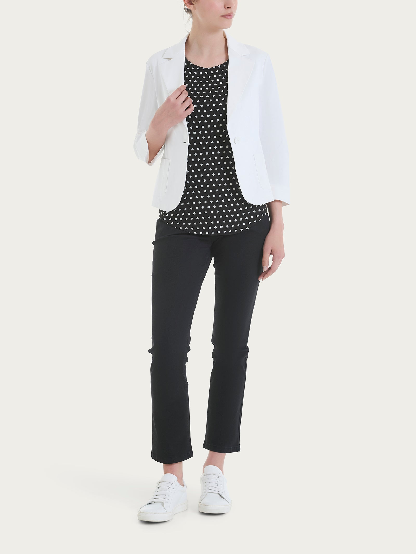 Ragno Satin Power Blazer corto donna Bianco manica 3/4