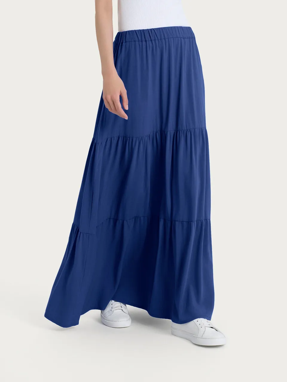 Ragno EcoSeta Gonna Lunga Blueberry viscosa fluida