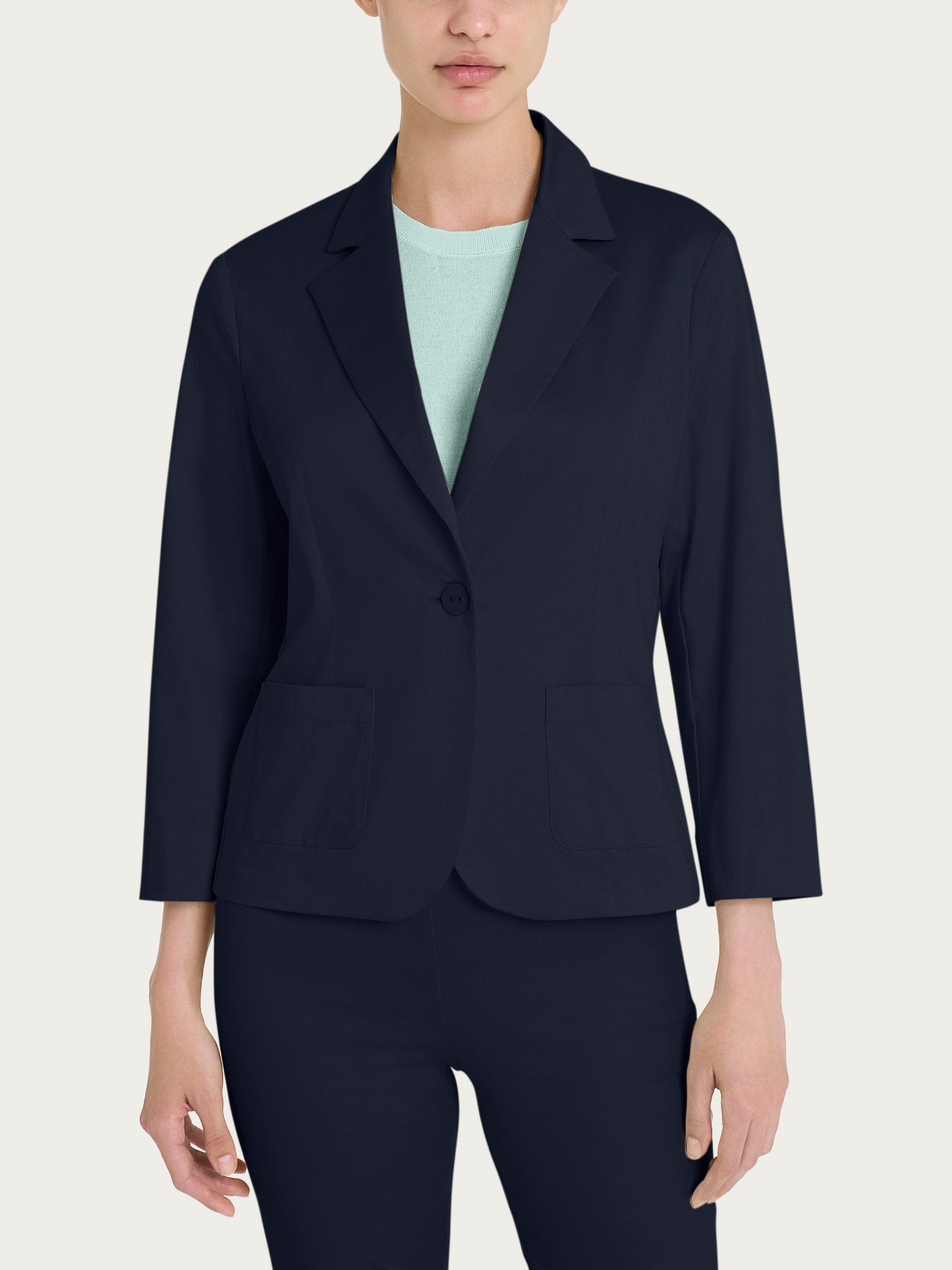 Ragno Satin Power Blazer Bleu manica 3/4 cotone