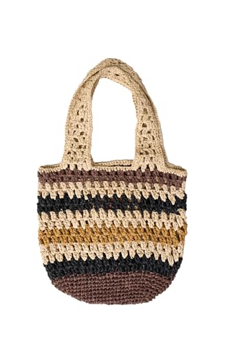 Goldenpoint Crochet tote mare effetto crochet righe