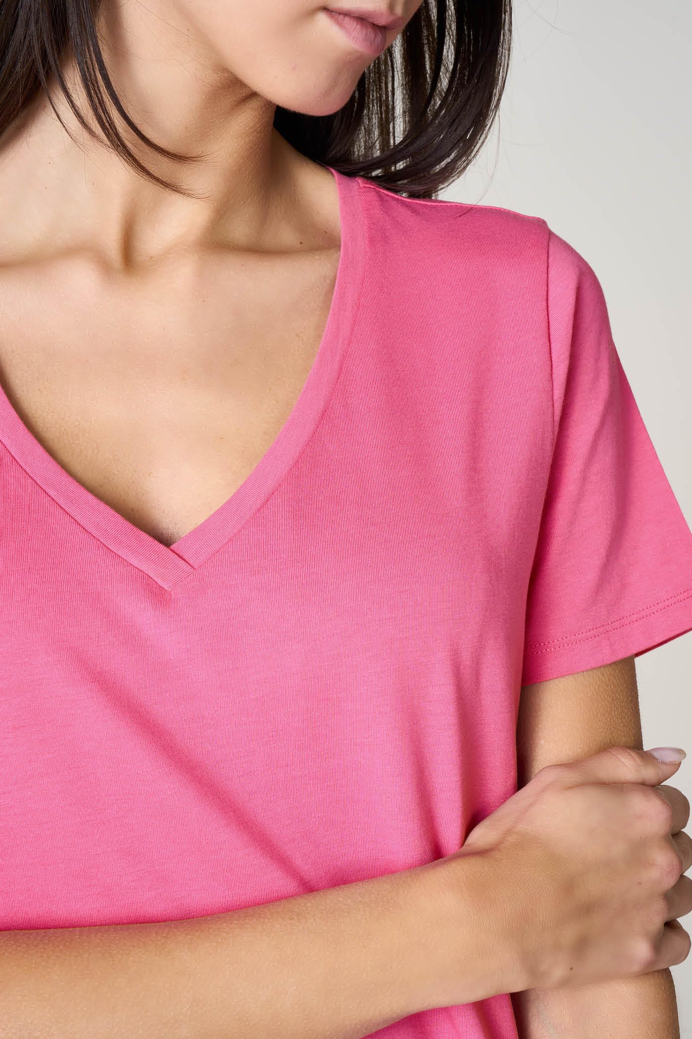 Goldenpoint T-shirt scollo a V cotone maniche corte