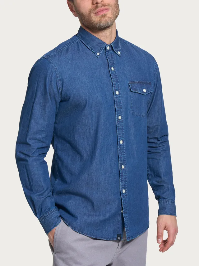 Ragno Super Denim Camicia Chambray camicia Denim cotone