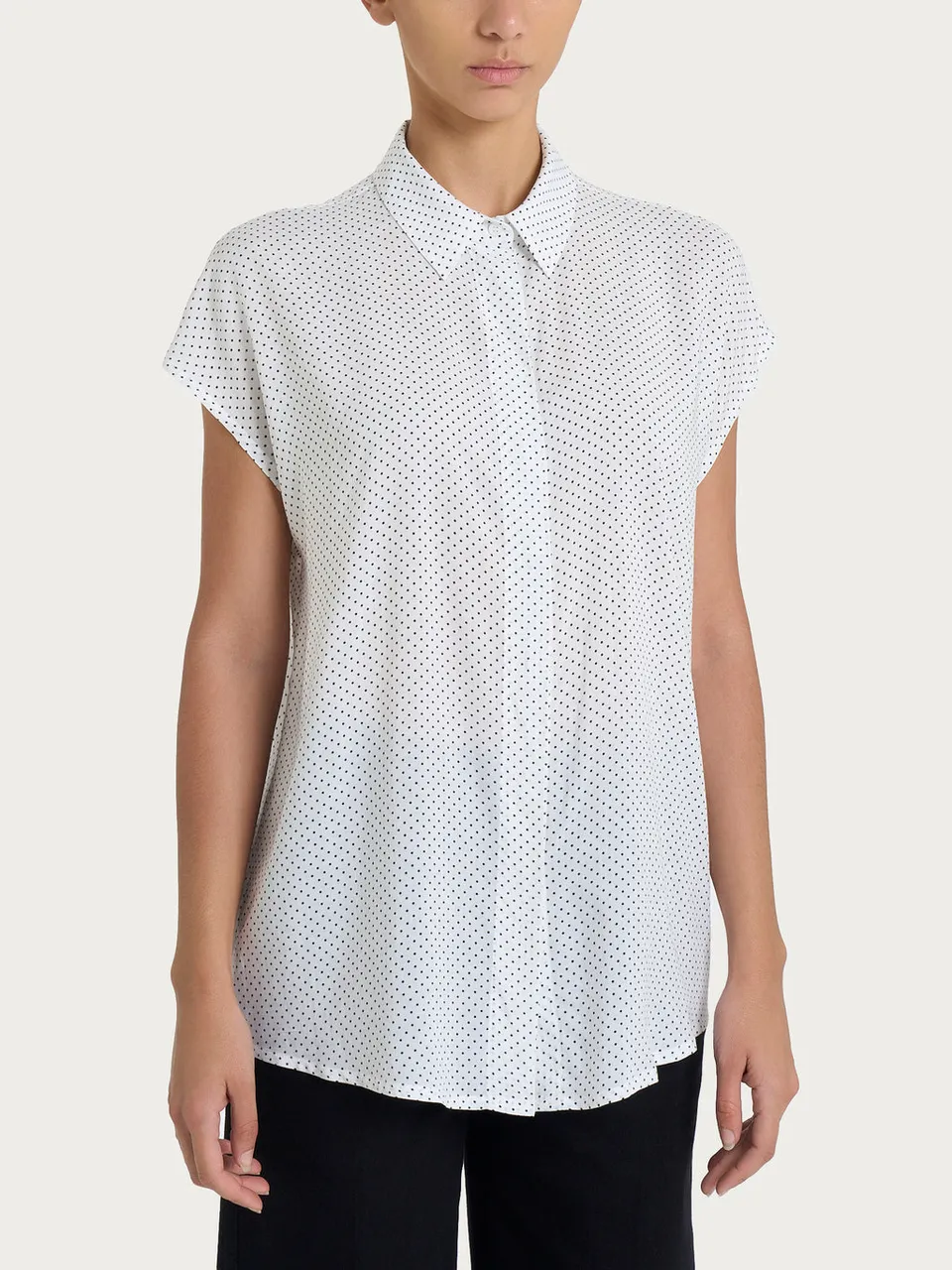 Ragno Ecoseta Camicia Kimono Pois White