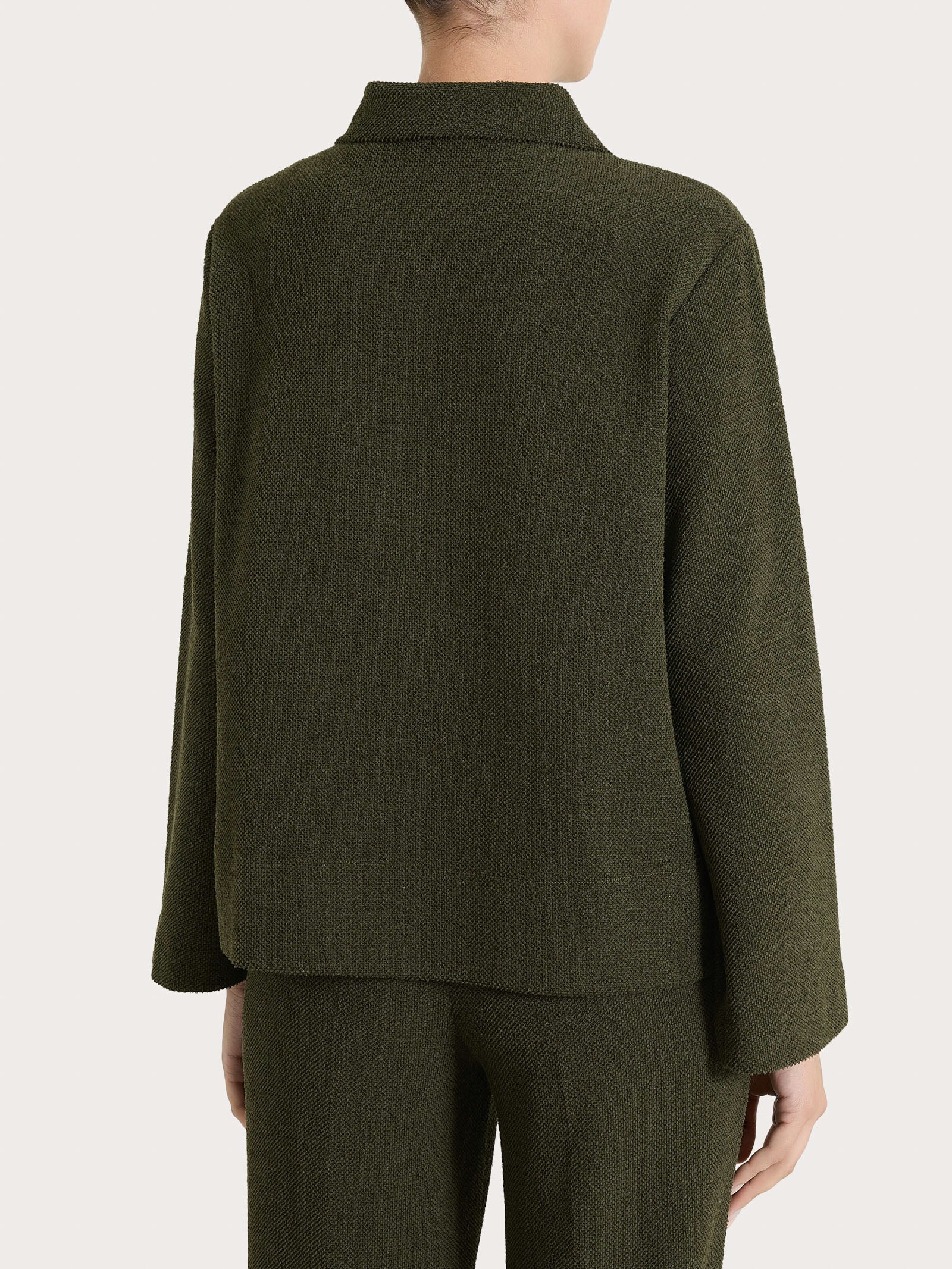 Ragno Comfort Polo donna verde Japanese Fleece manica lunga