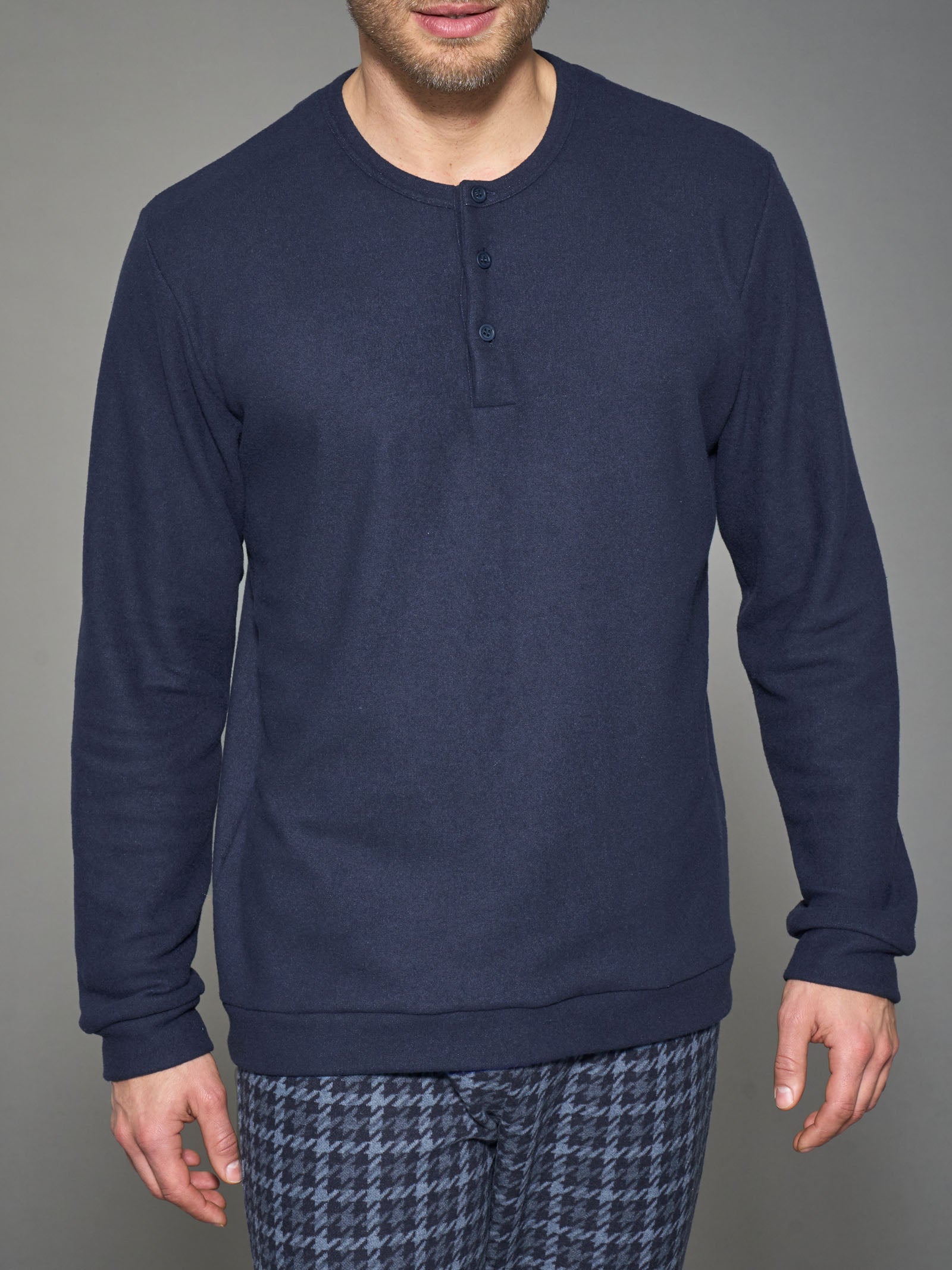 Ragno Cotton Eco Pile pigiama serafino Fant.Tenebre caldo