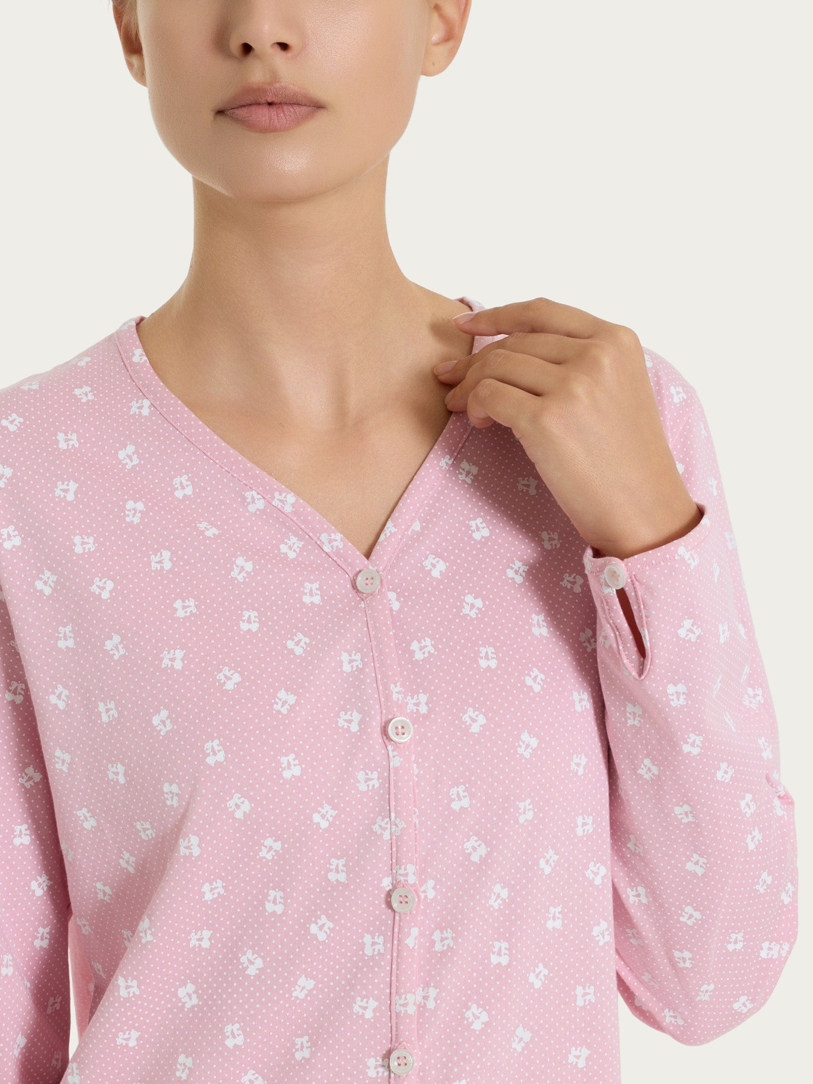 Ragno Jersey Cotone Pigiama Aperto 52-56 Cameo Pink