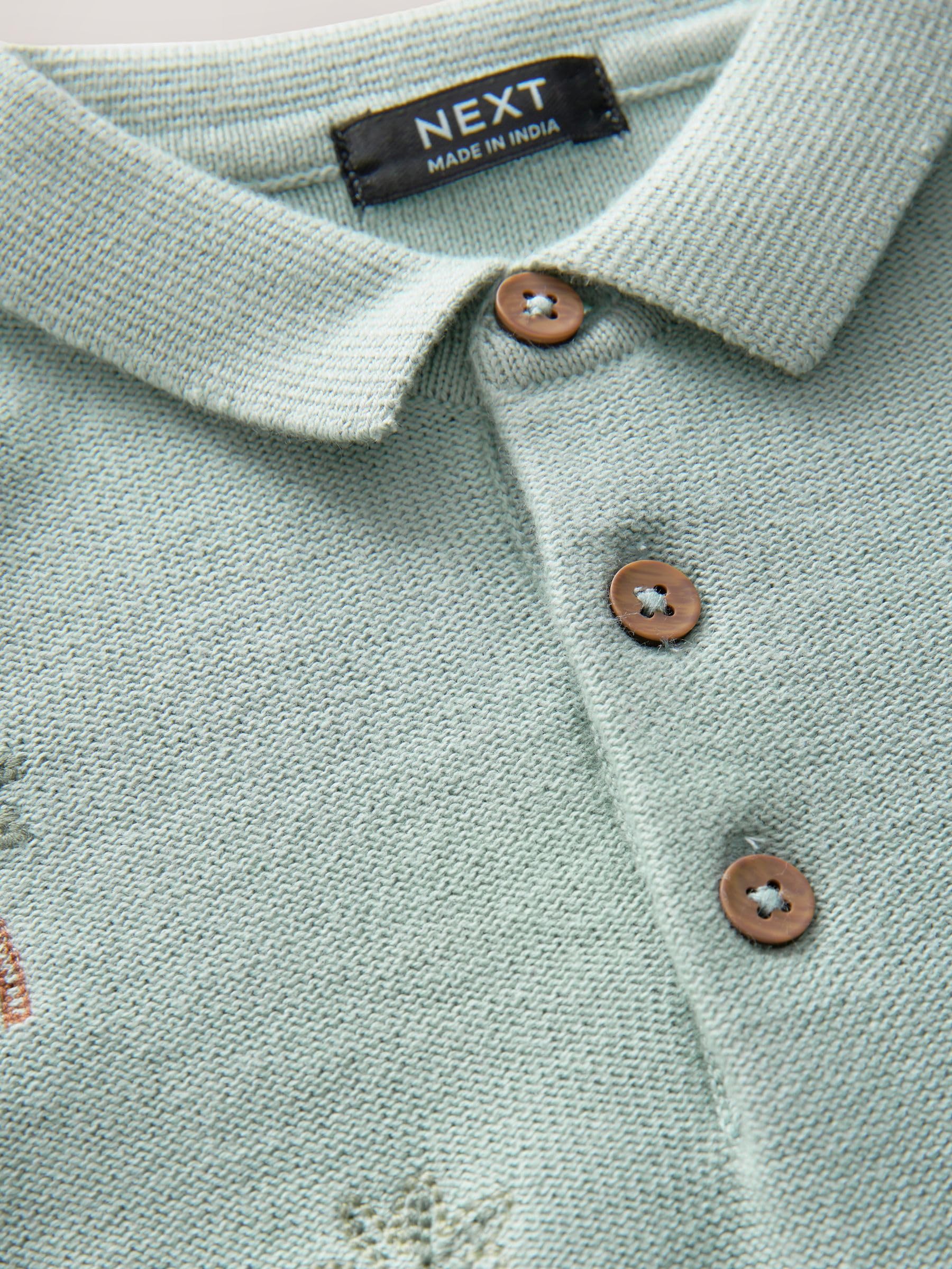 Next Polo Maglia Ragazzo Maniche Corte Cotone Ricami