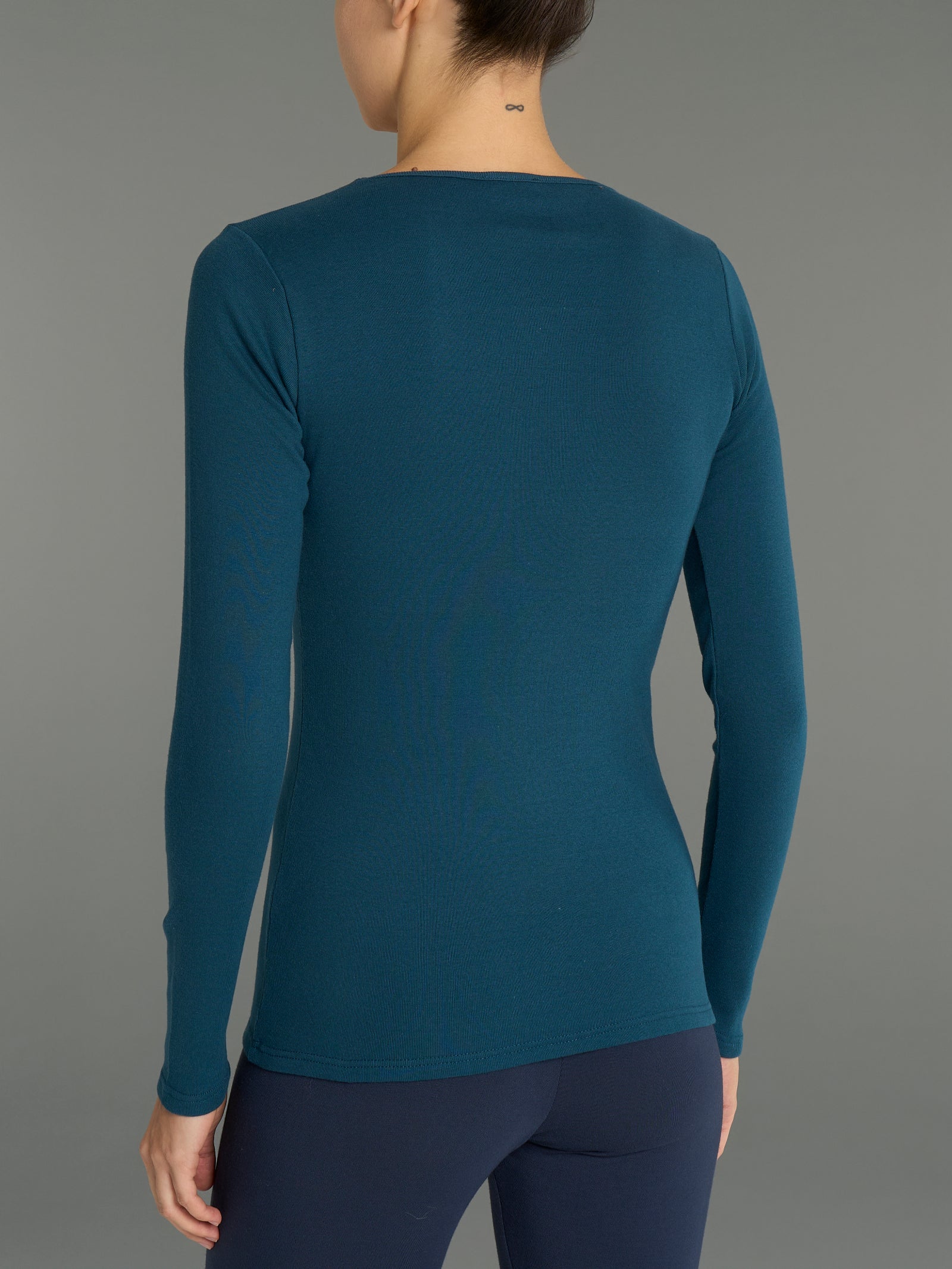 Ragno Thermo Cotton Maglia Girocollo Blu Reflecting Pond