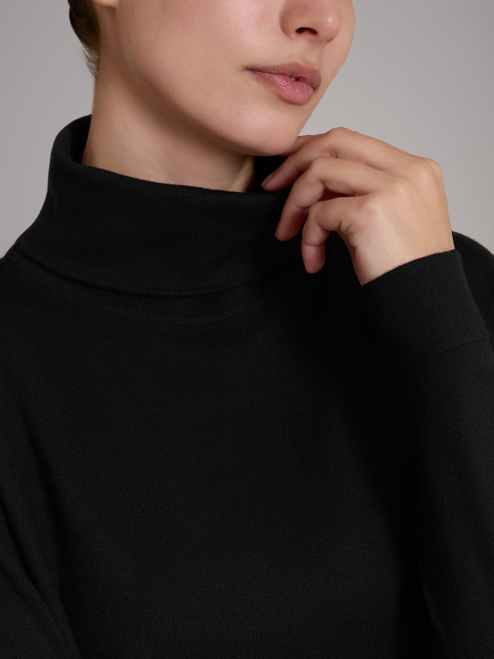Ragno Super Soft Pigiama lungo collo alto Nero caldo