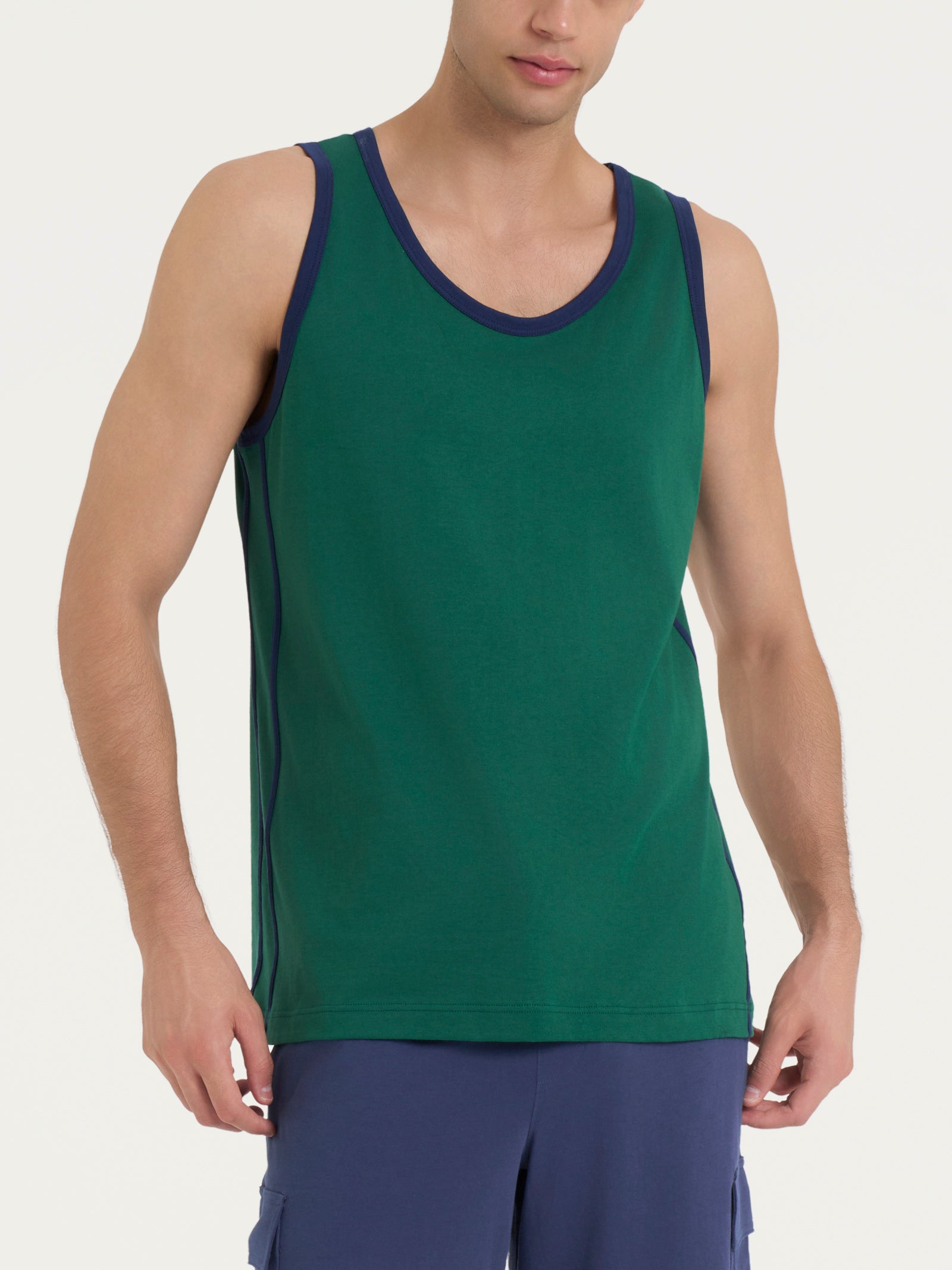 Ragno Jersey Canottiera Spalla Larga cotone Posy Green