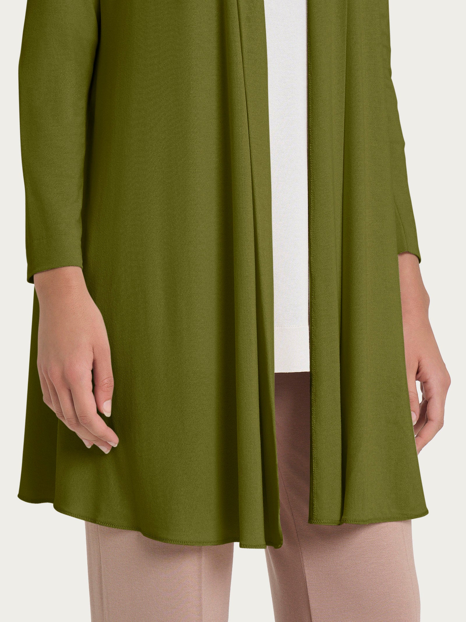 Ragno Viscosa Summer cardigan lungo aperto Sphagnum fresco