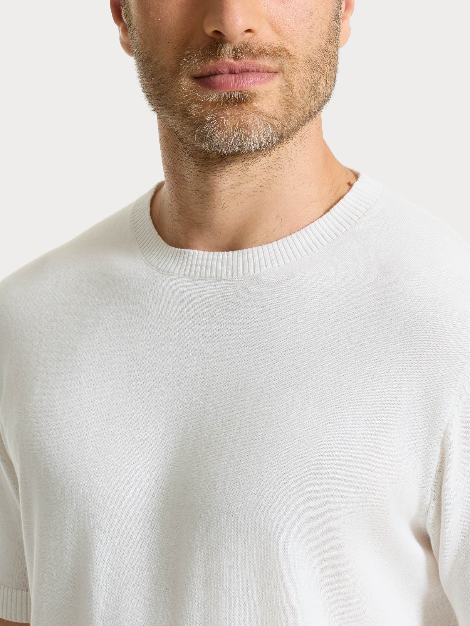 Ragno maglia manica corta puro cotone Bianco uomo