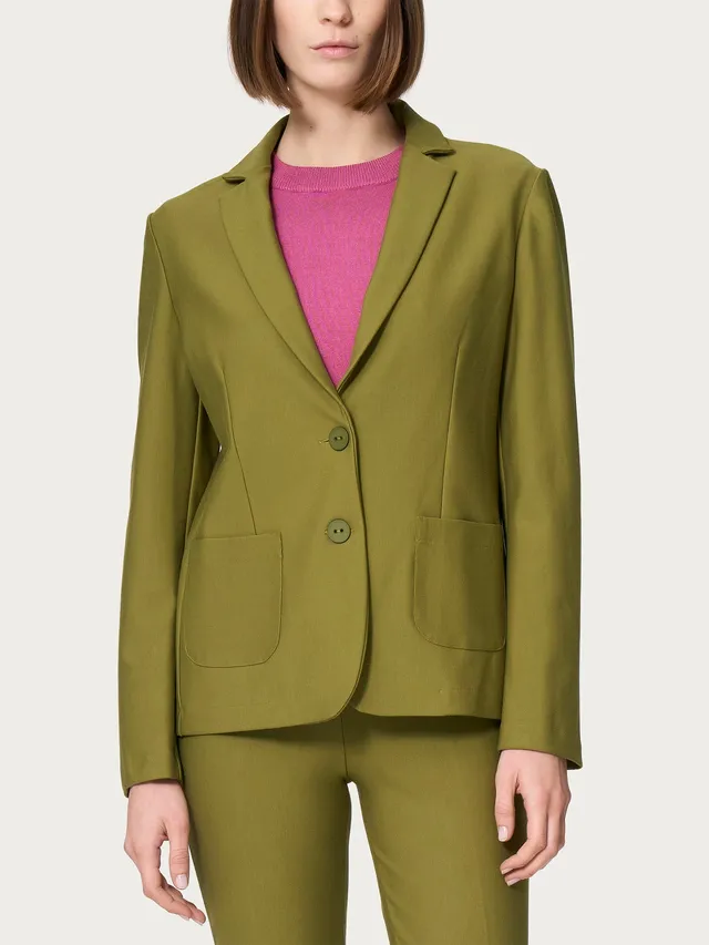 Ragno Compact Blazer Due Bottoni Sphagnum misto viscosa