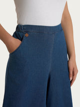 Ragno Super Denim jeans palazzo donna super light indigo