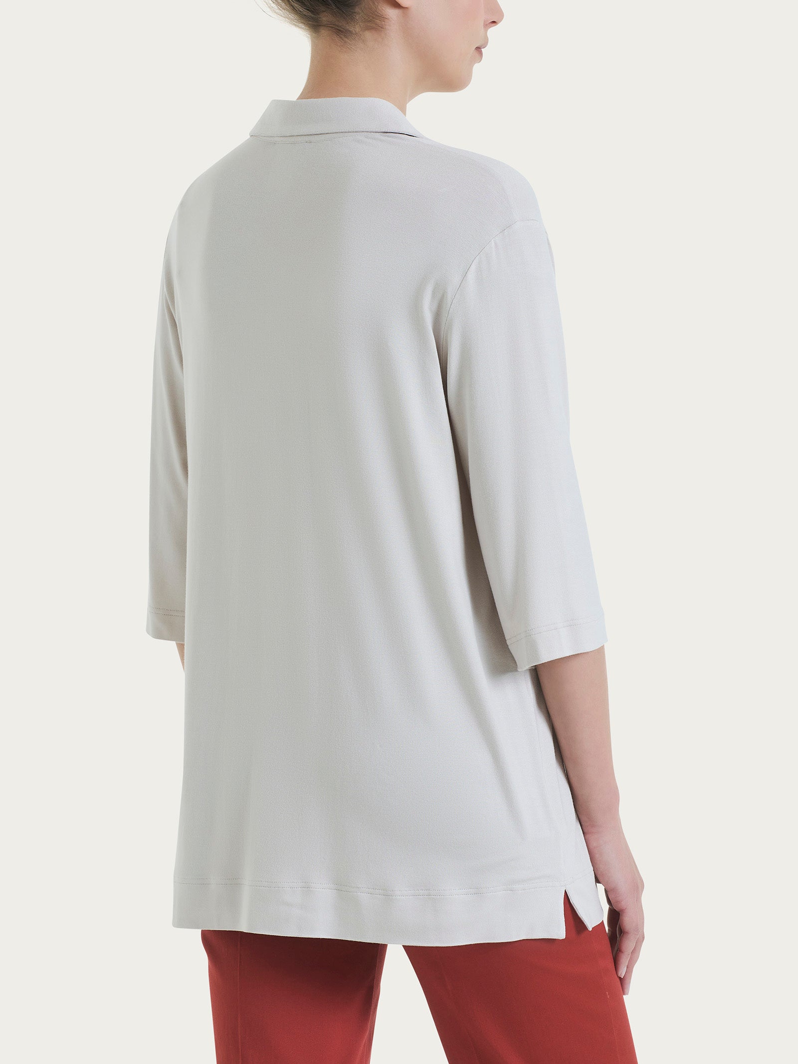 Ragno Viscosa Summer Polo Manica 3/4 Maglietta Champignon viscosa
