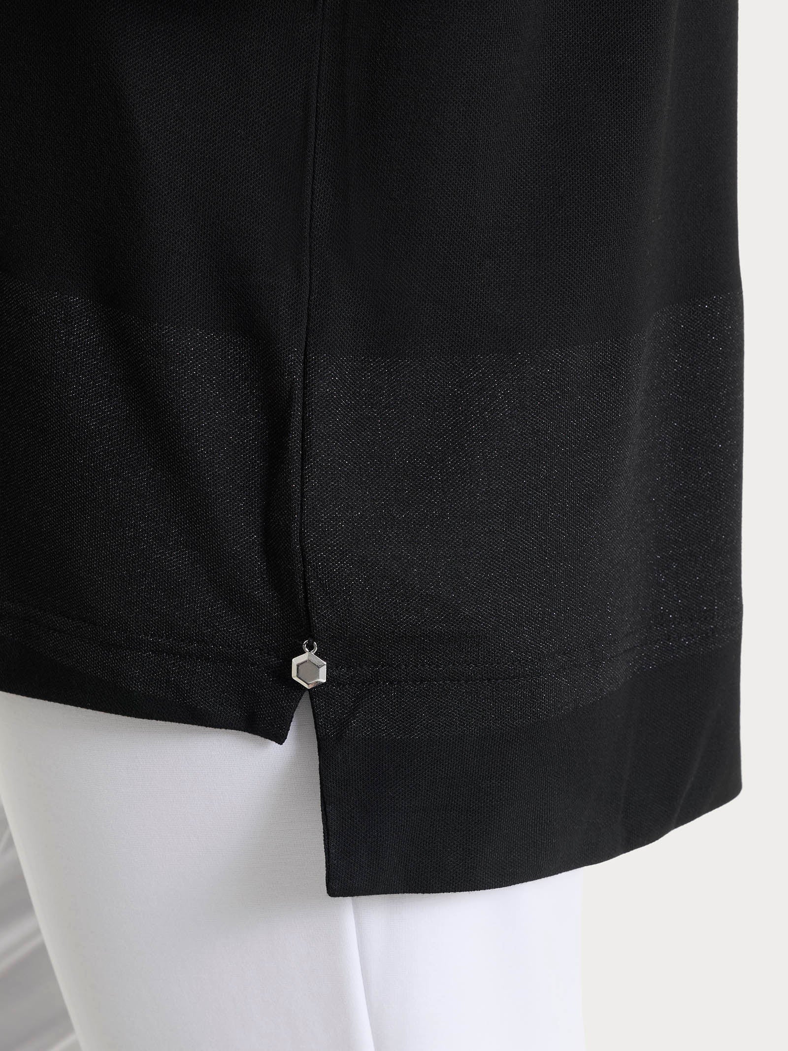 Ragno Summer Light Maglietta righe donna Nero lurex