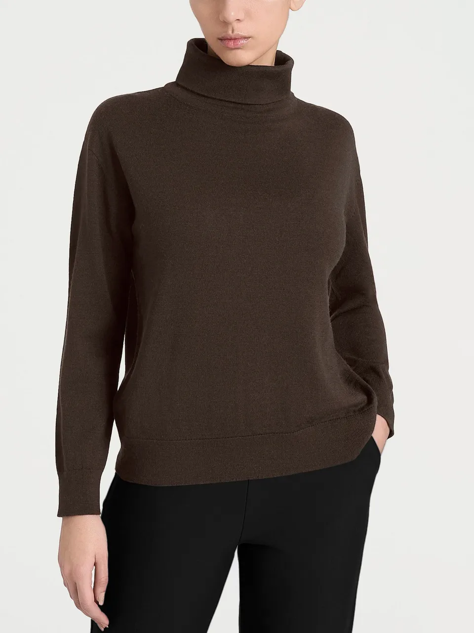 Ragno Merino Soft Maglia Lana Chocolate Donna