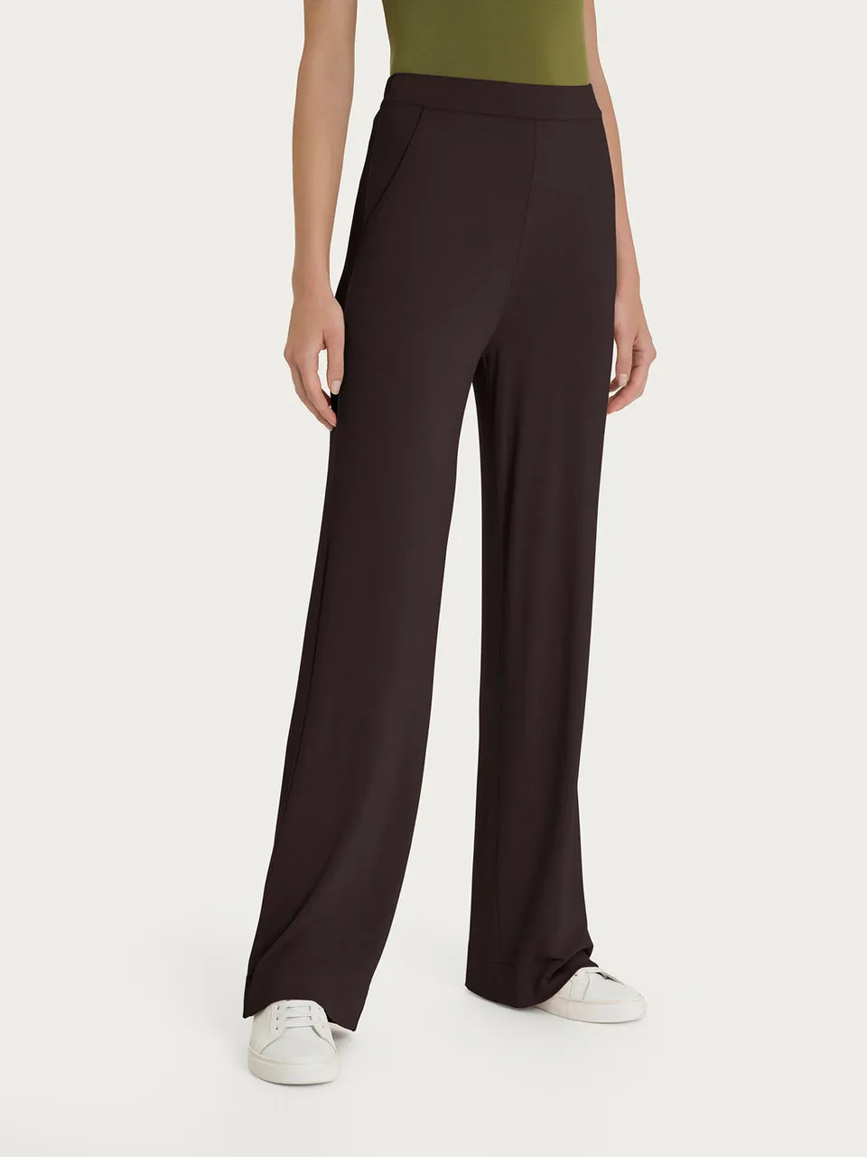 Ragno Relaxed Wardrobe pantaloni larghi donna viscosa marrone