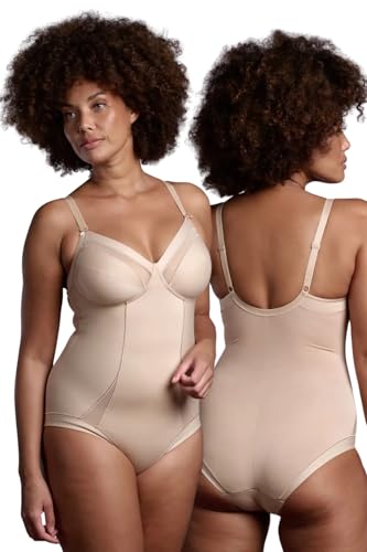 Lady C body donna cotone senza ferretto coppa C S bianco contenitivo