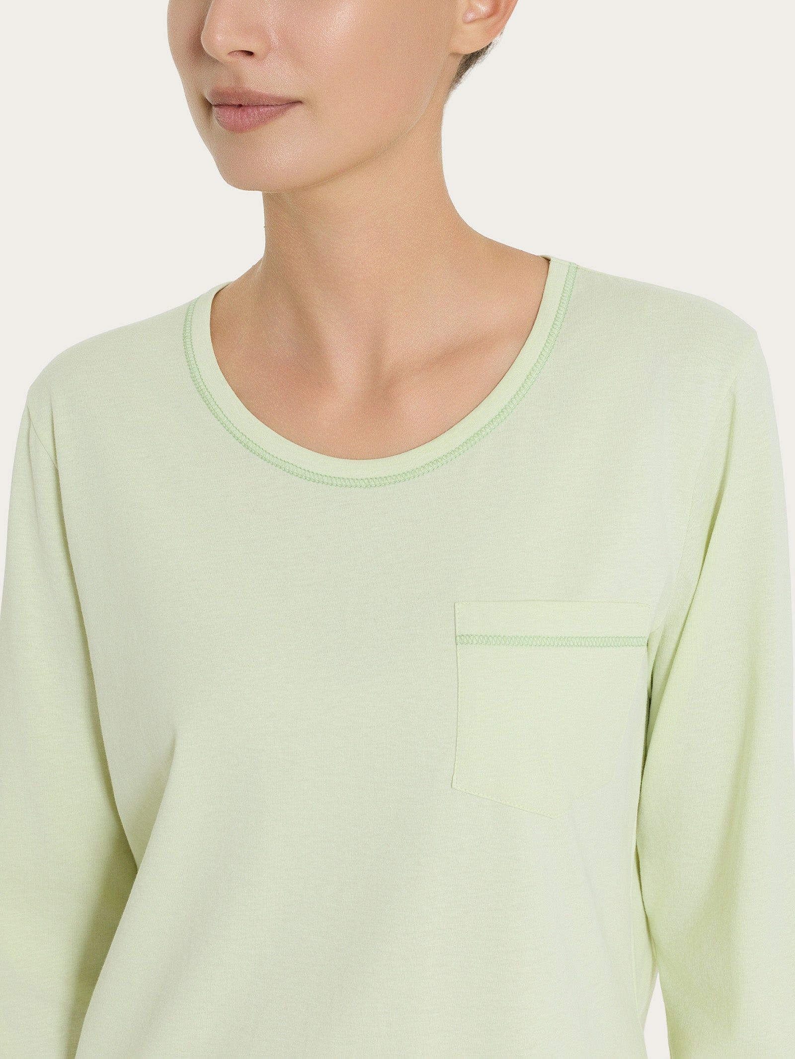 Ragno Sweet Emotion pigiama lungo jersey cotone White Jade