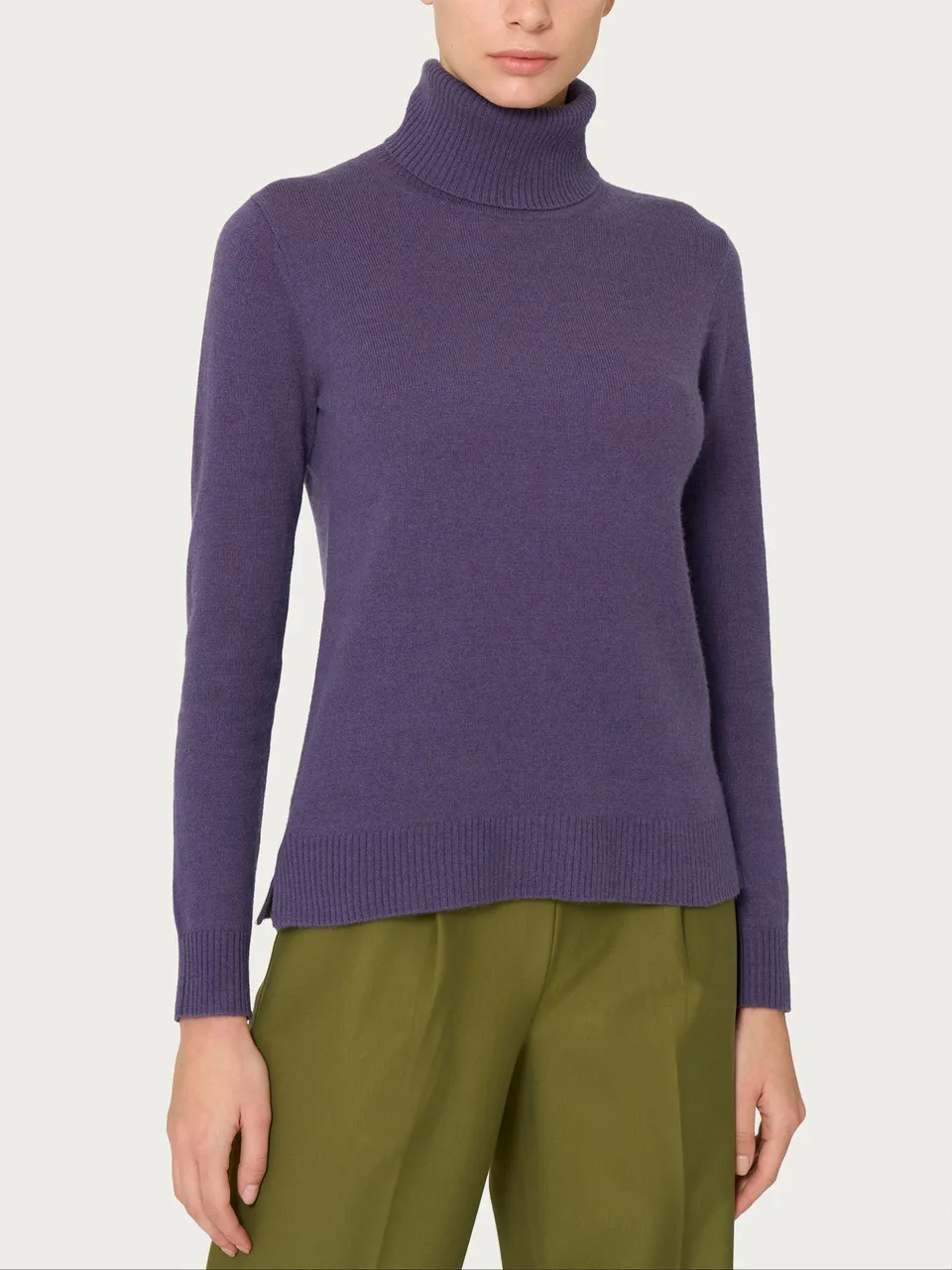 Ragno Merino Soft dolcevita donna mulled grape lana