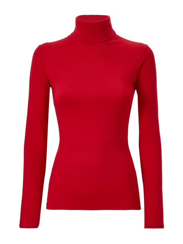 Ragno Thermo Cotton Dolcevita Maglia Donna Rosso Cotone