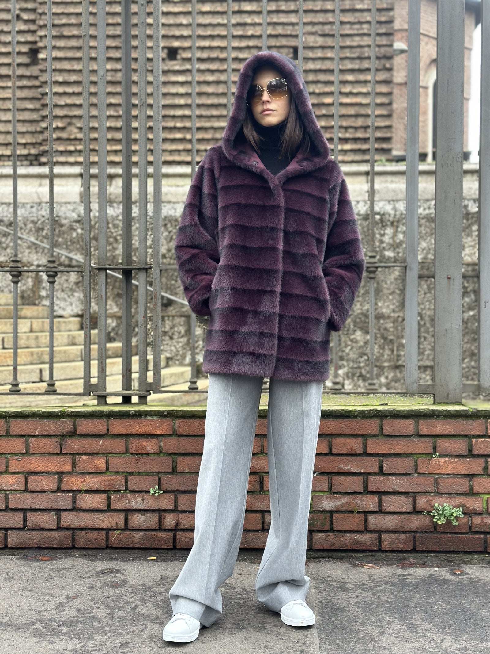 Ragno Compact pantalone flare grigio scampanato elasticizzato