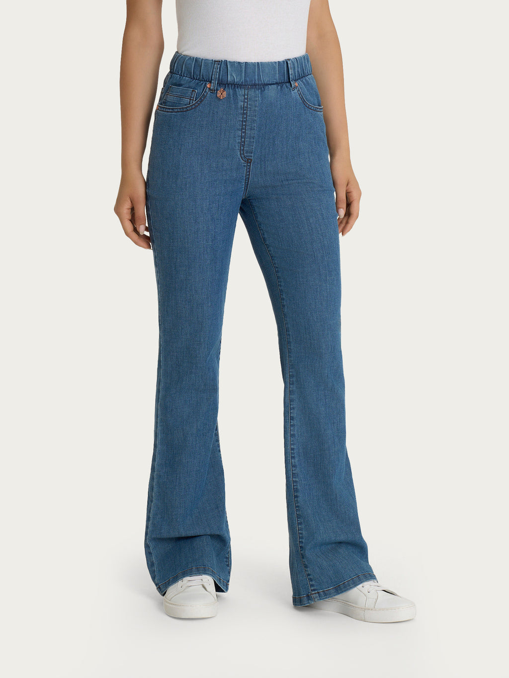 Ragno Super Denim jeans flare tasche denim chiaro delavè