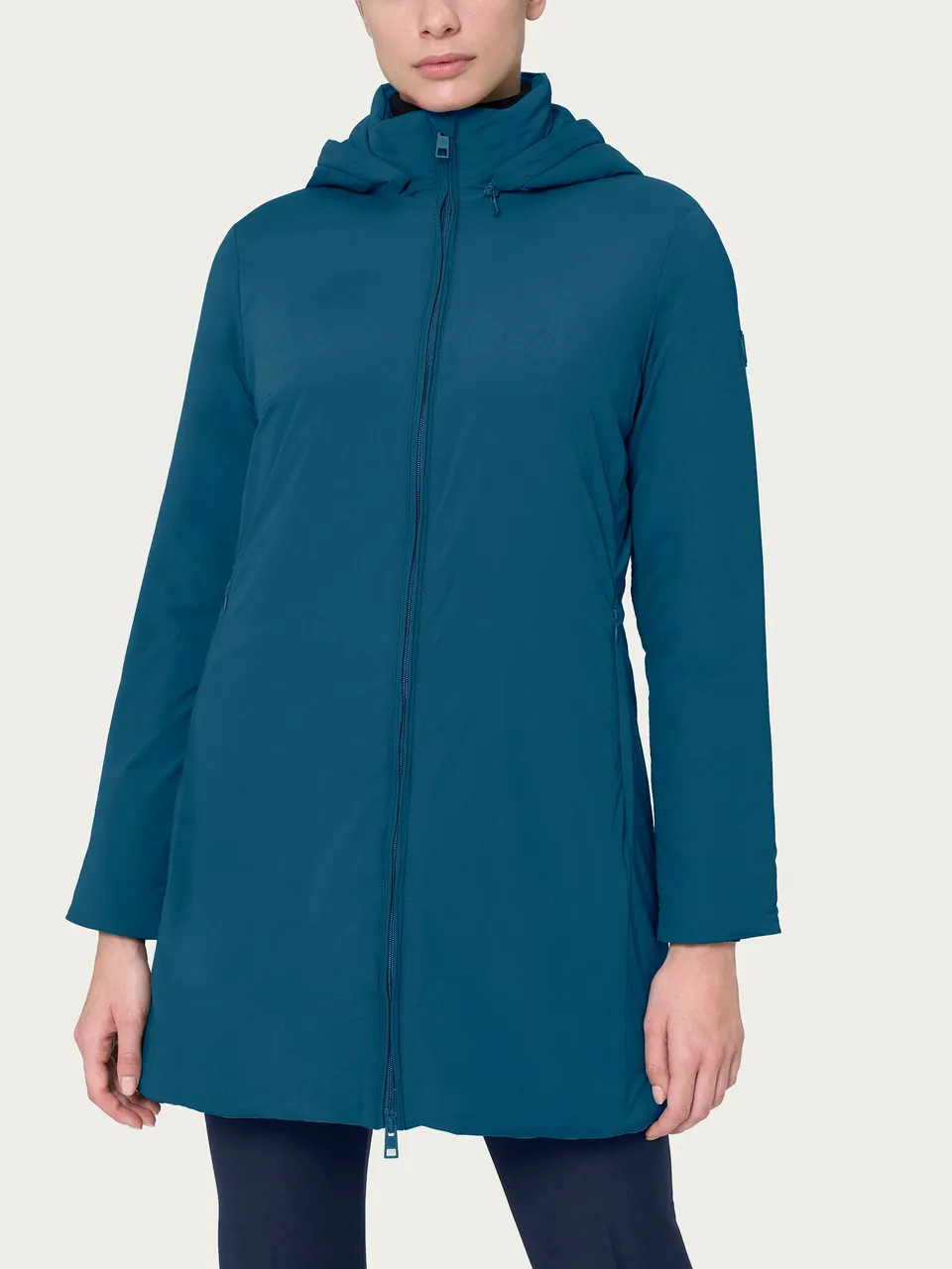 Ragno Comfort piumerino lungo lana Reflecting Pond blu